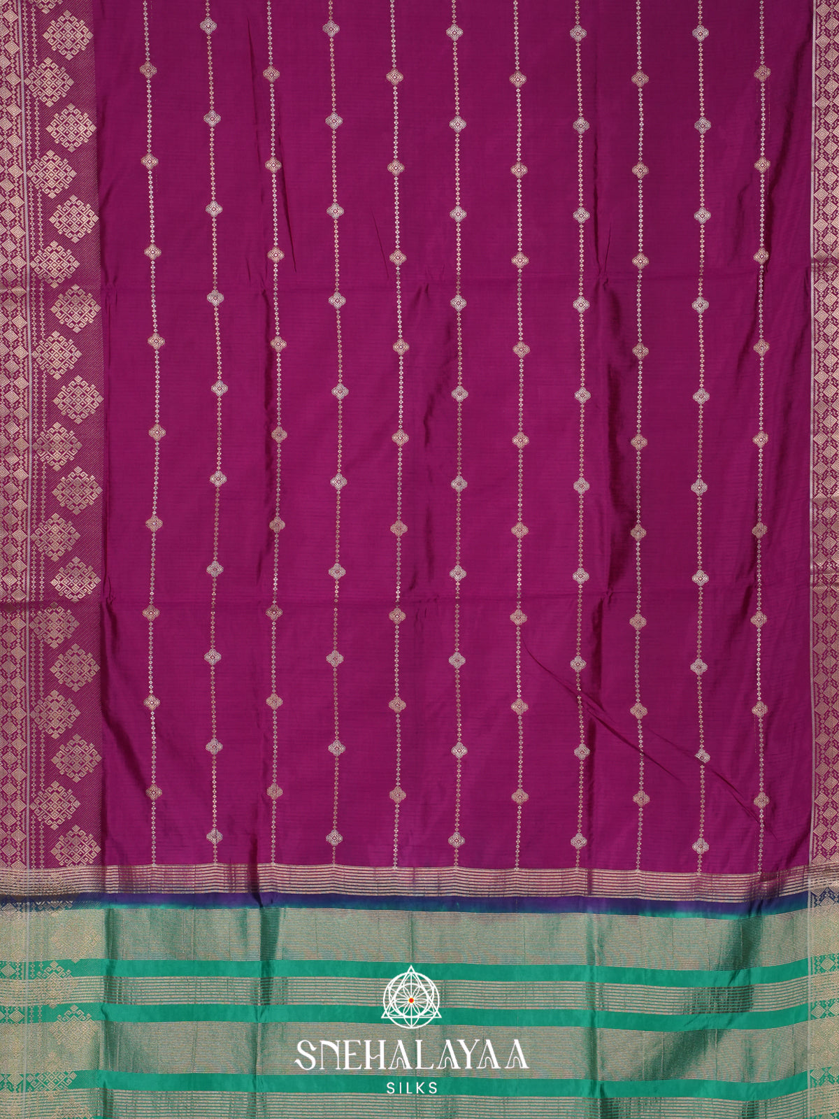 Magenta Raw Silk Saree