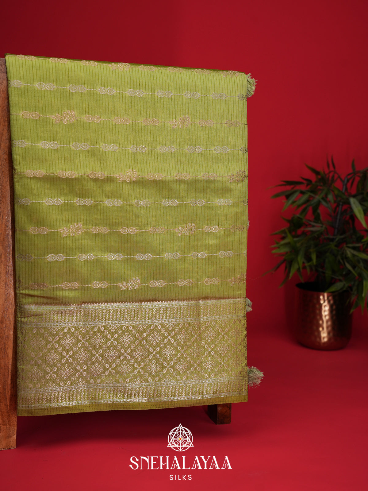 Green Raw Silk Saree