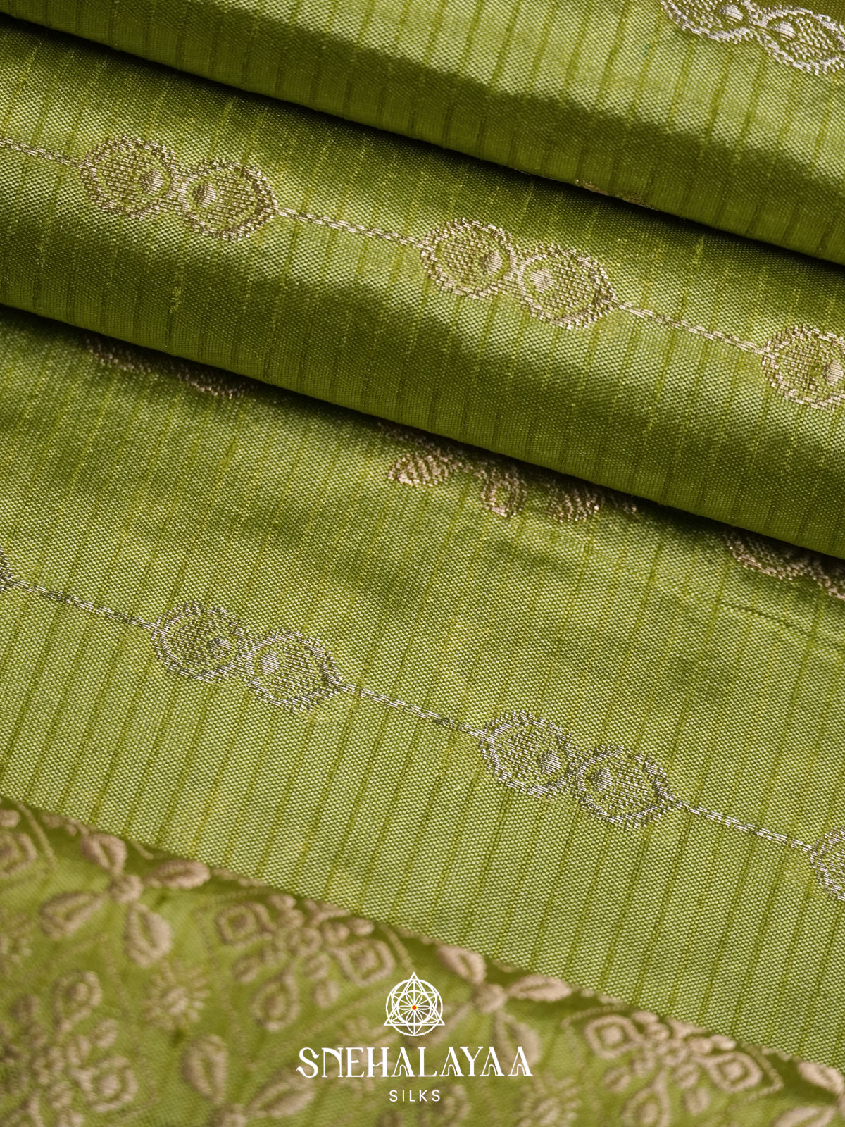 Green Raw Silk Saree