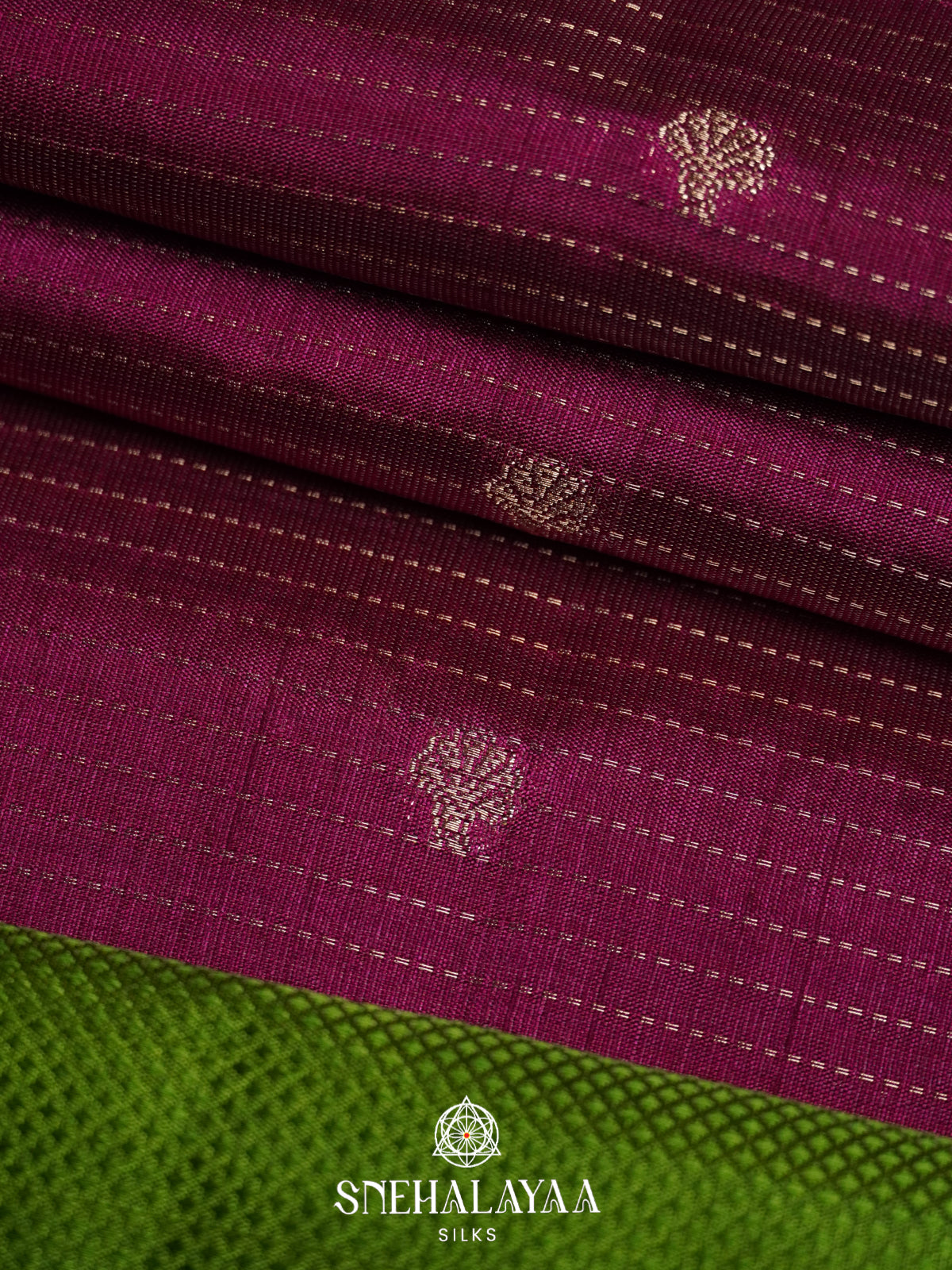 Magenta Raw Silk Saree