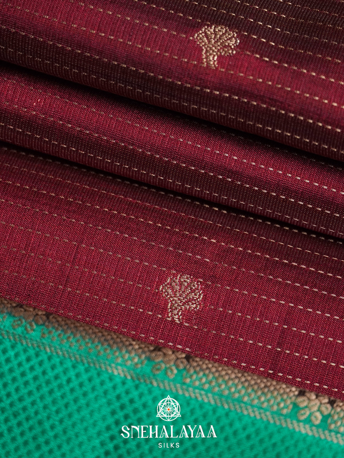Maroon Raw Silk Saree