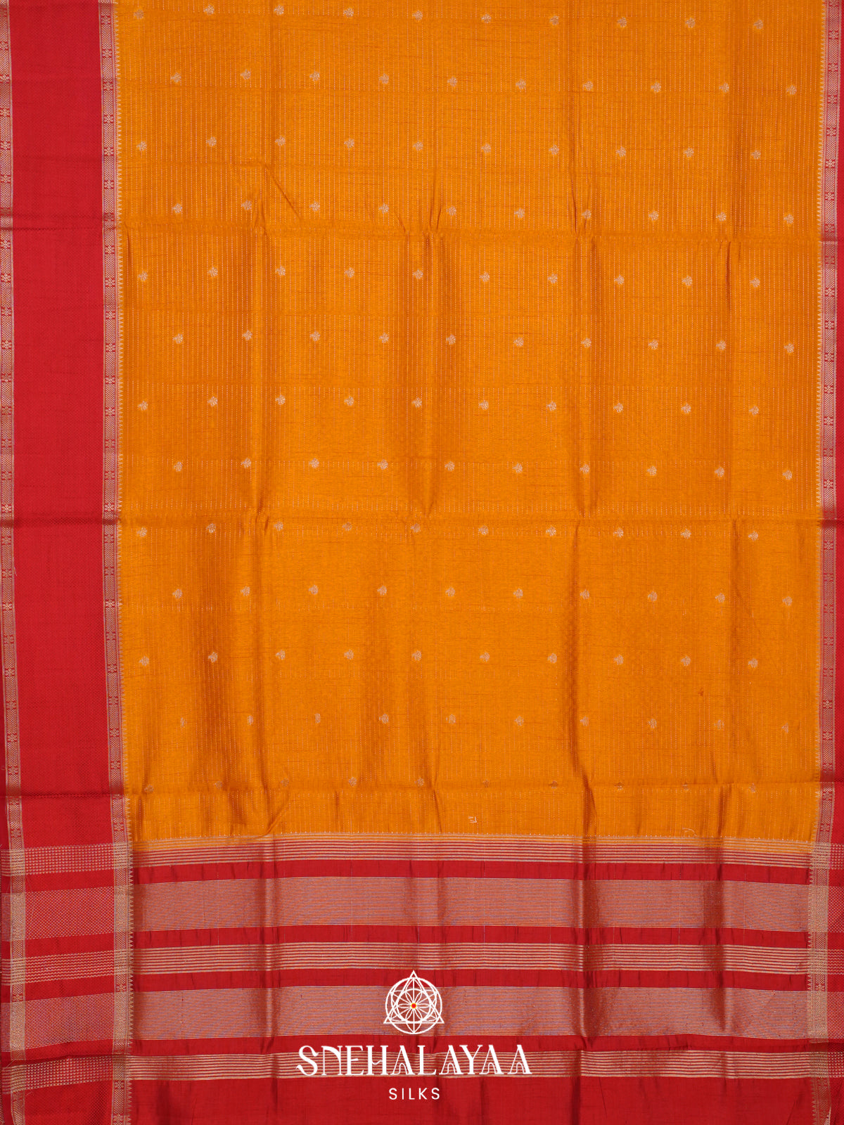 Mango Yellow Raw Silk Saree