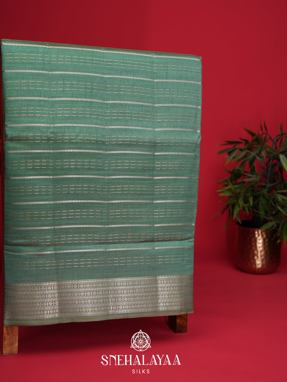 Green Raw Silk Saree