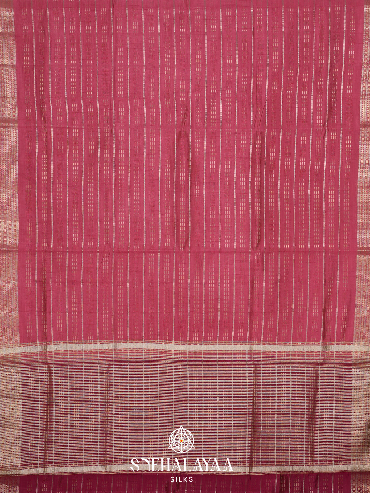 Coral Pink Raw Silk Saree