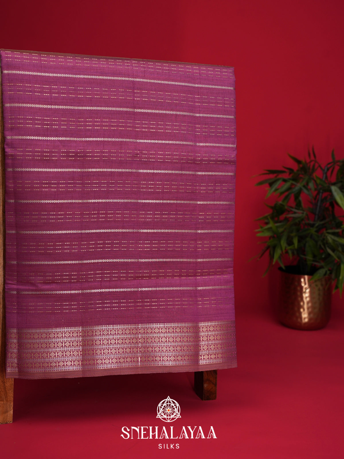 Magenta Raw Silk Saree