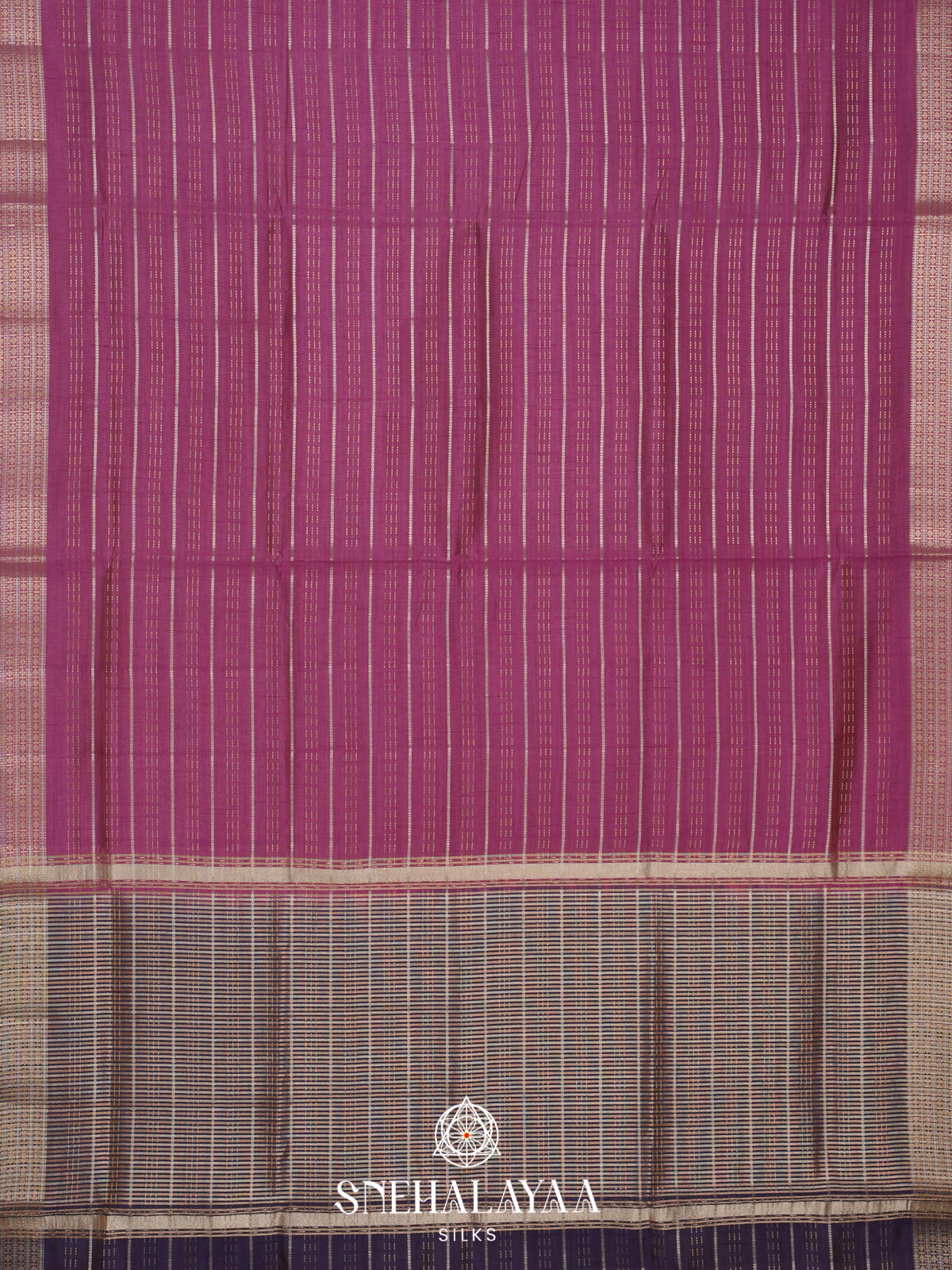 Magenta Raw Silk Saree