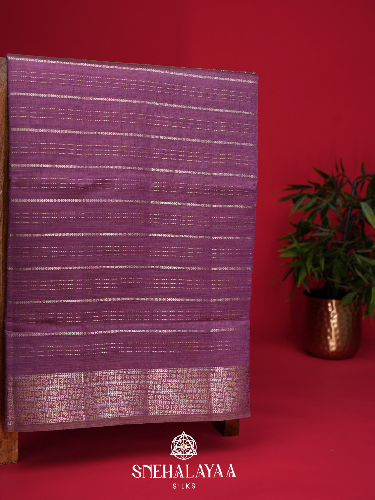 Plum Raw Silk Saree