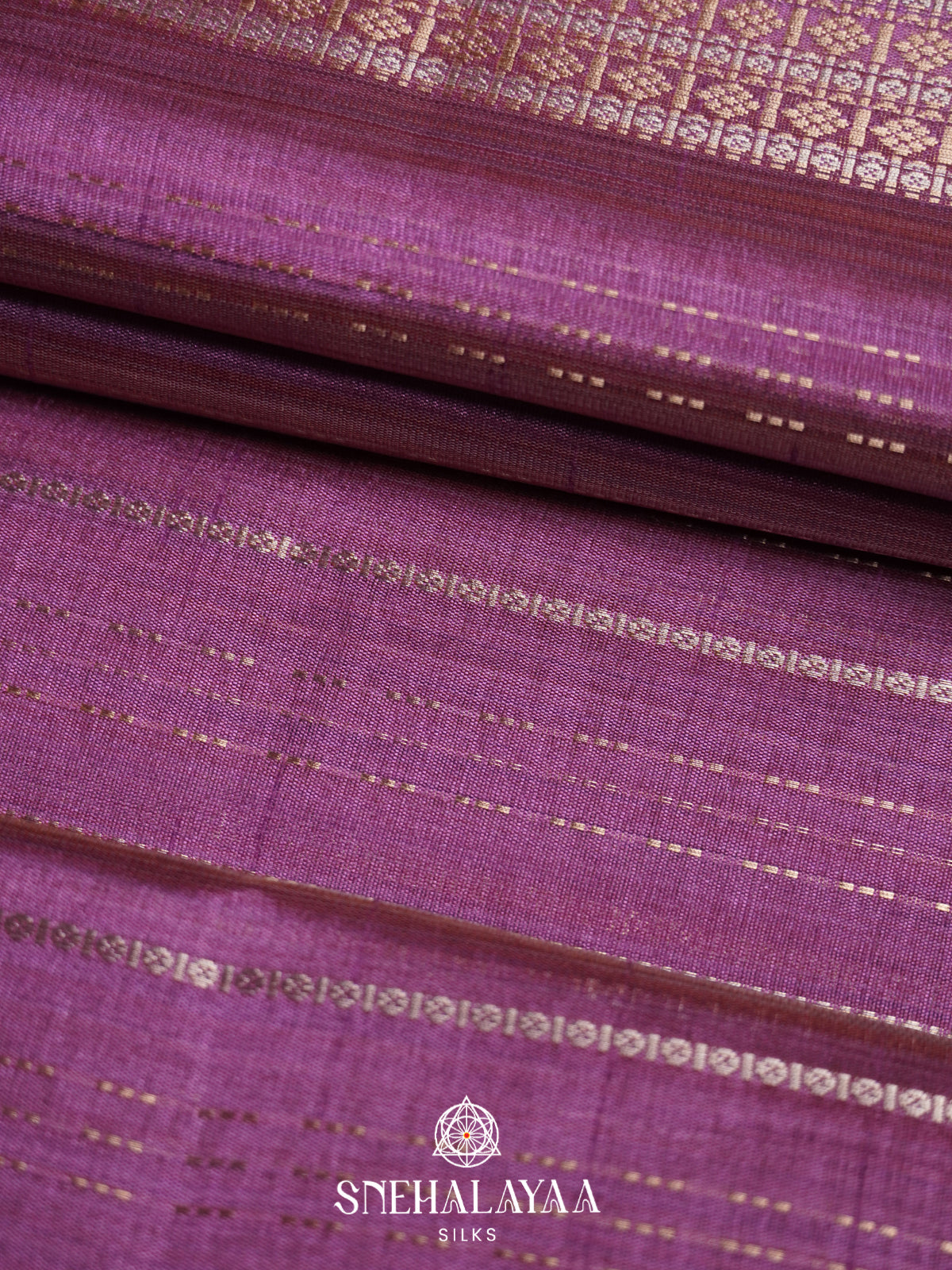 Plum Raw Silk Saree