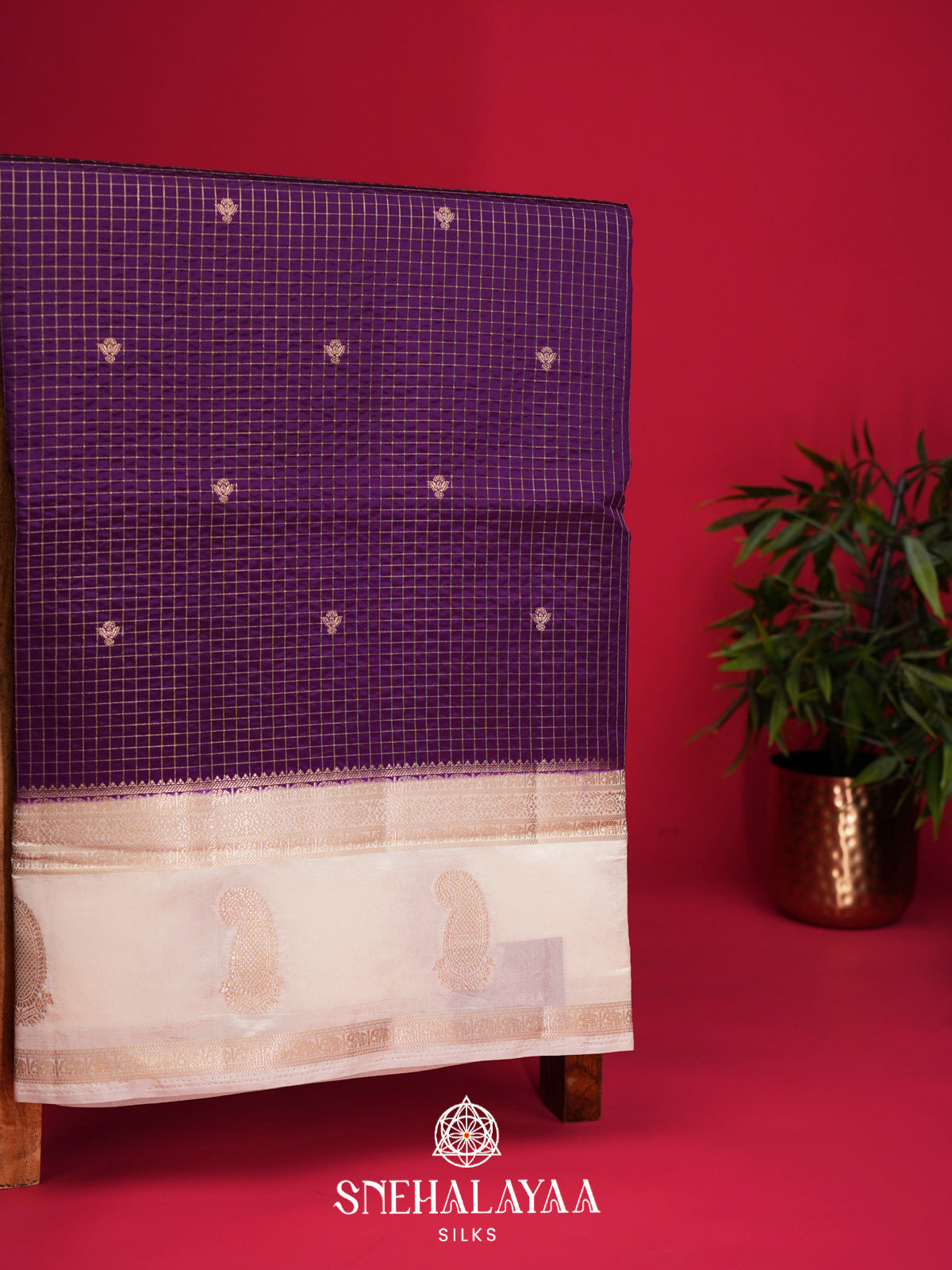 Purple Raw Silk Saree