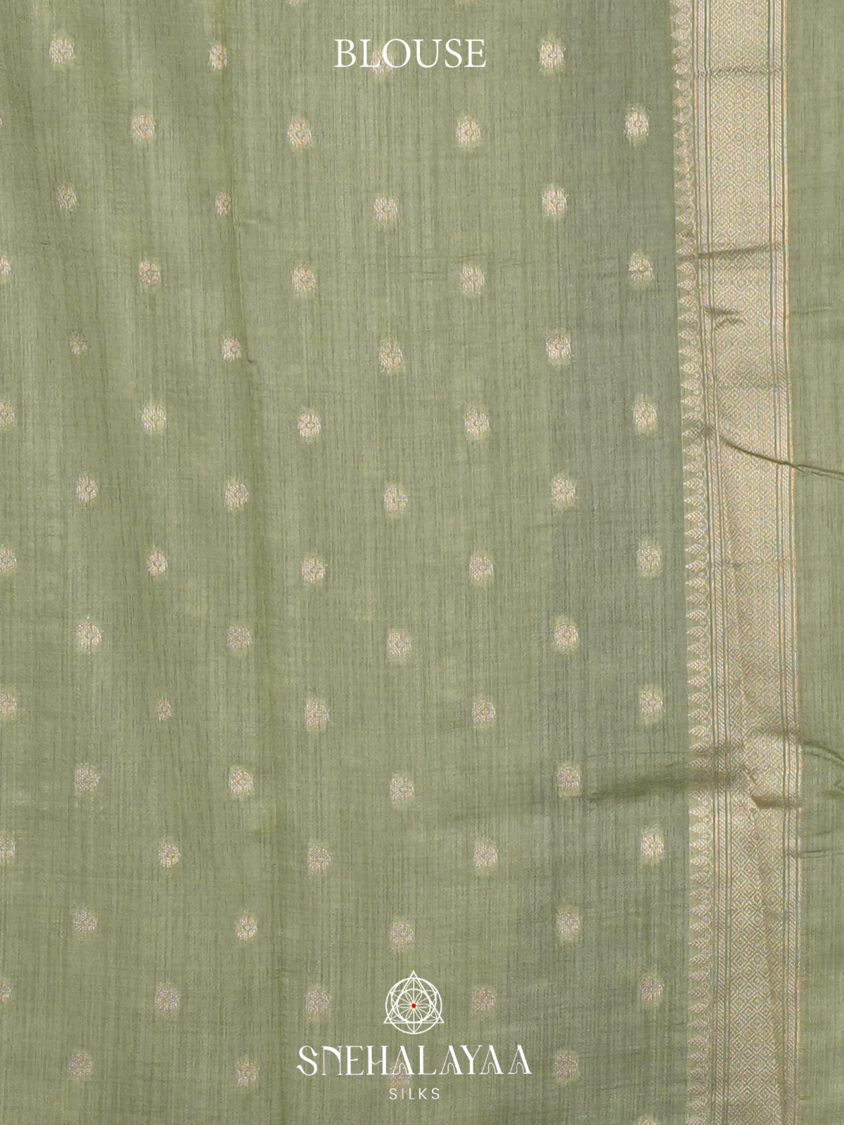 Forest Green Raw Silk Saree