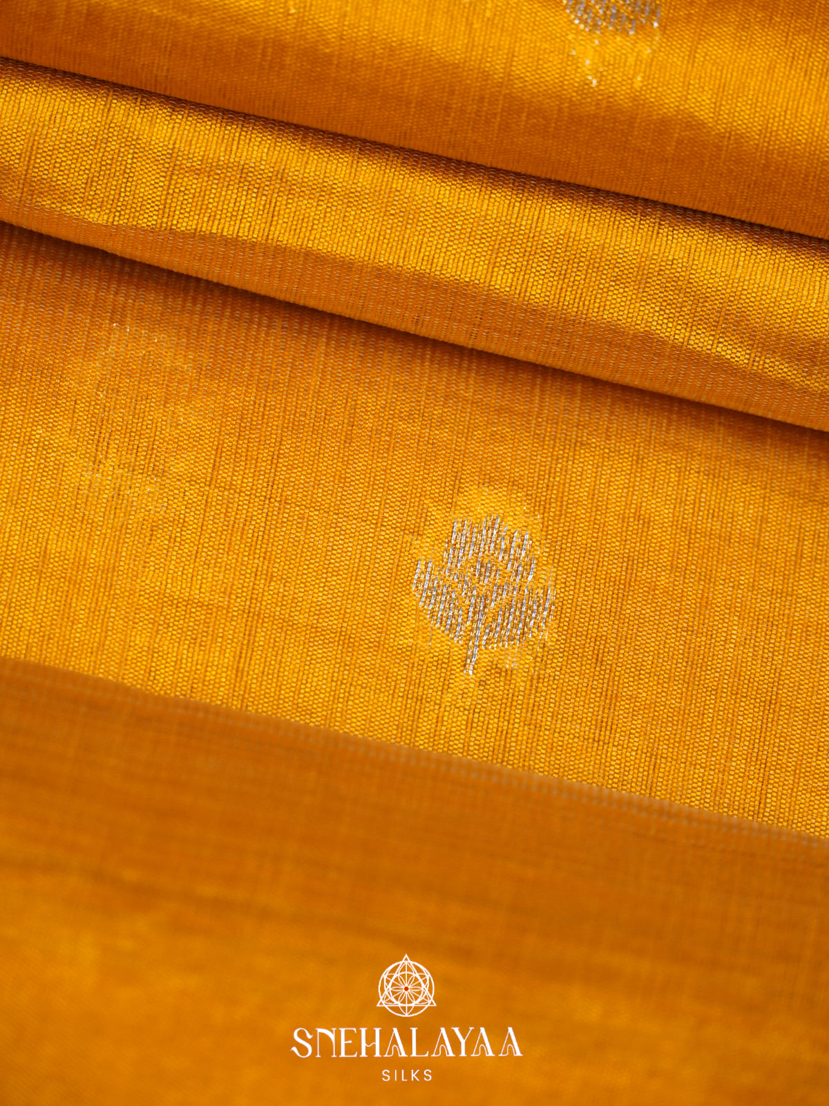 Mango Yellow Raw Silk Saree