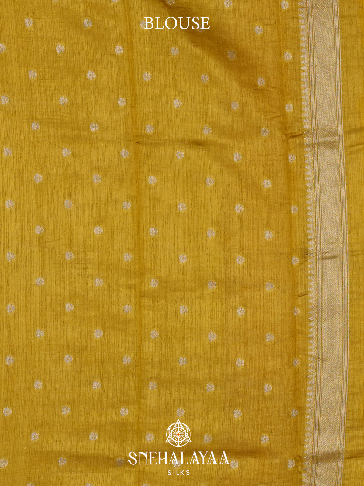 Mango Yellow Raw Silk Saree