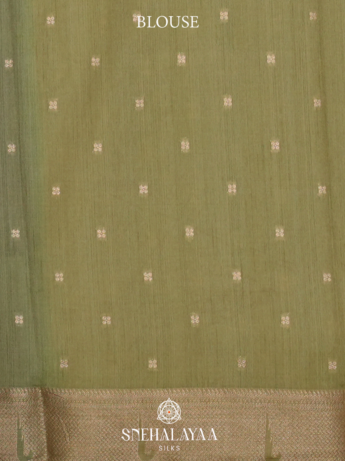 Forest Green Raw Silk Saree