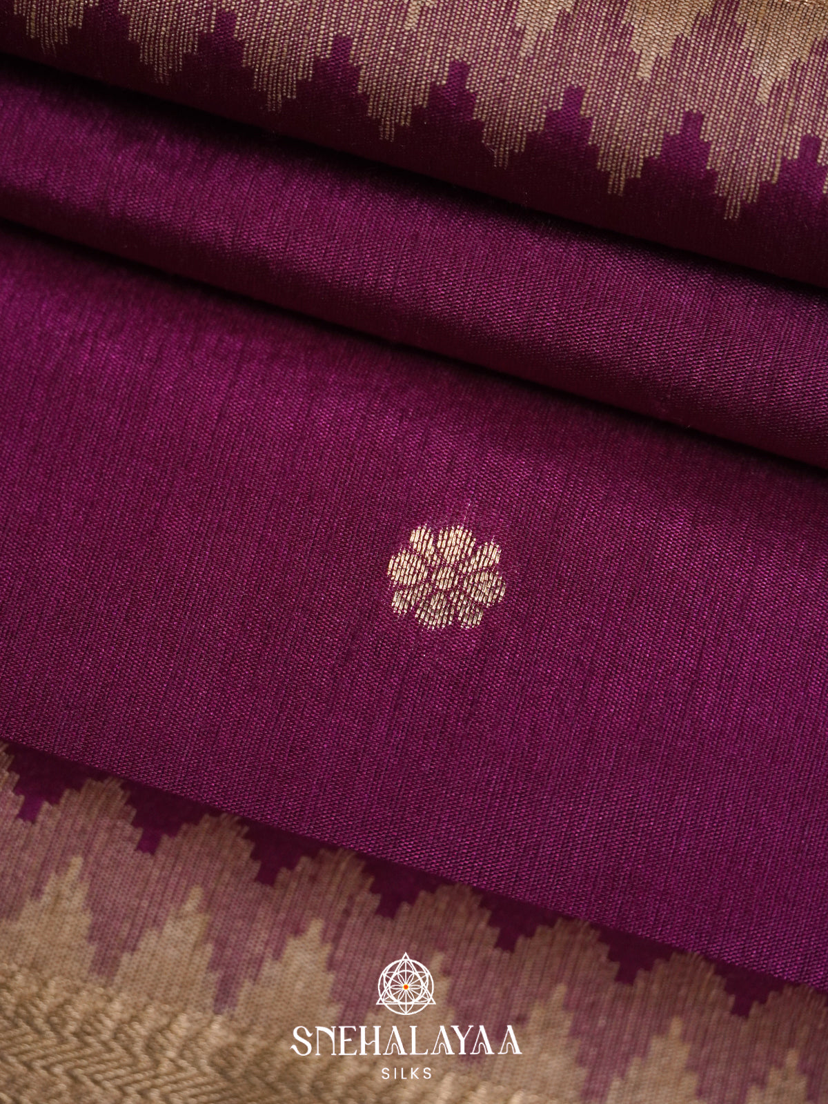 Wine Raw Silk Saree