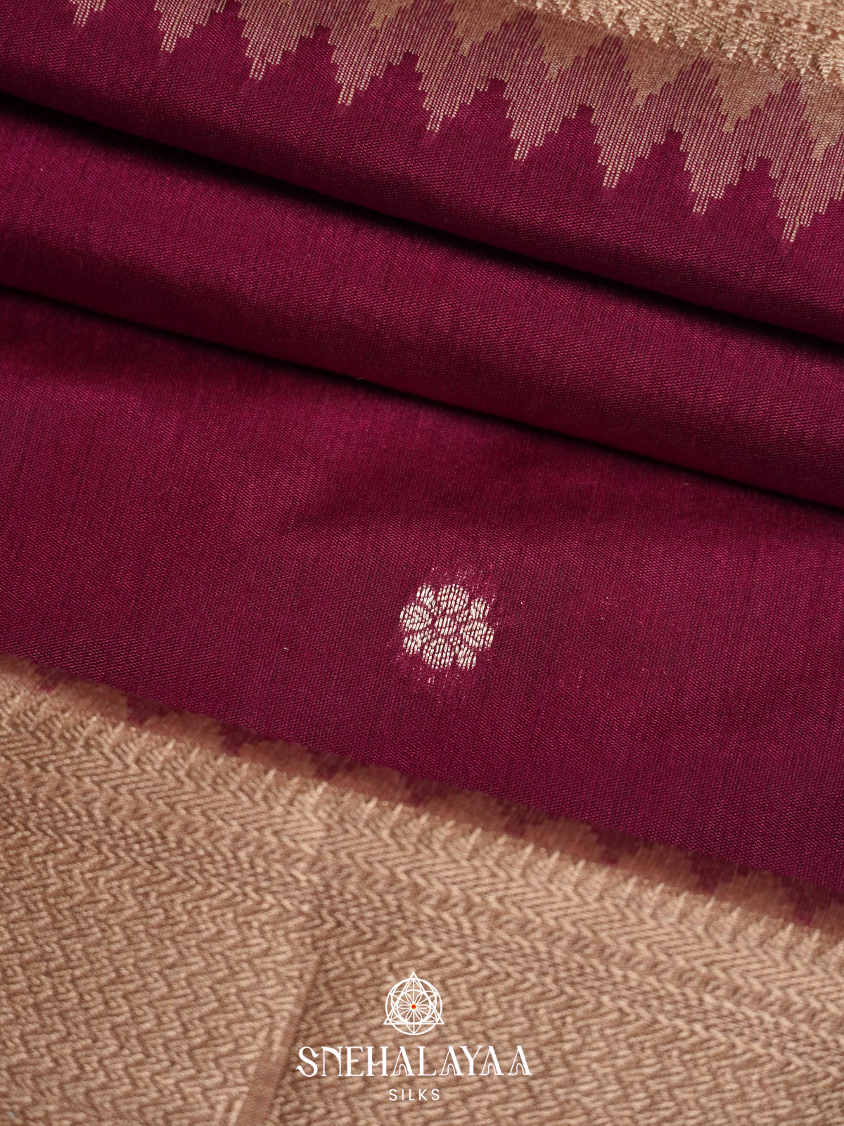 Maroon Raw Silk Saree