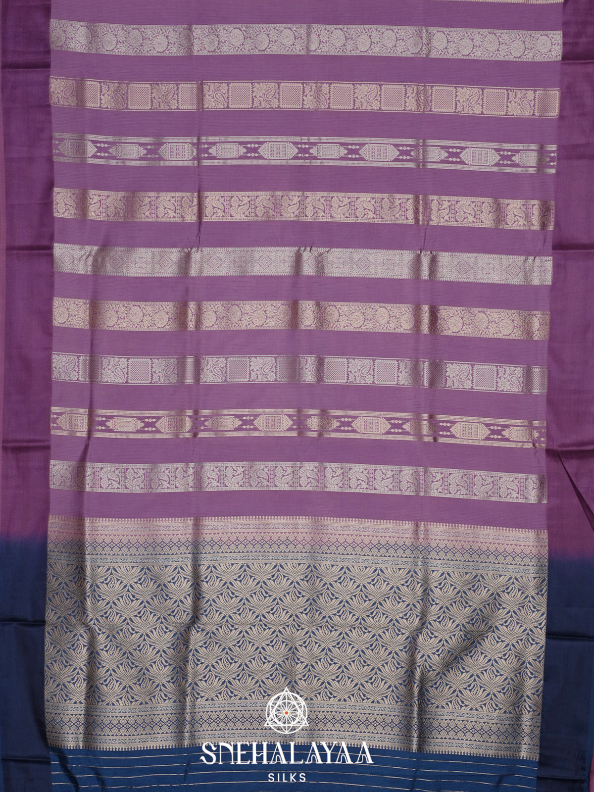 Purple Banaras Silk Saree