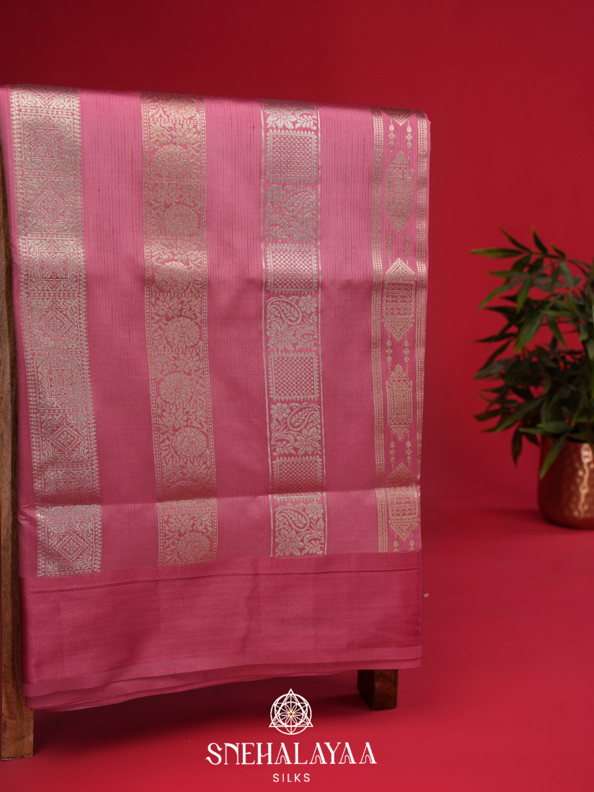 Mauve Banaras Silk Saree