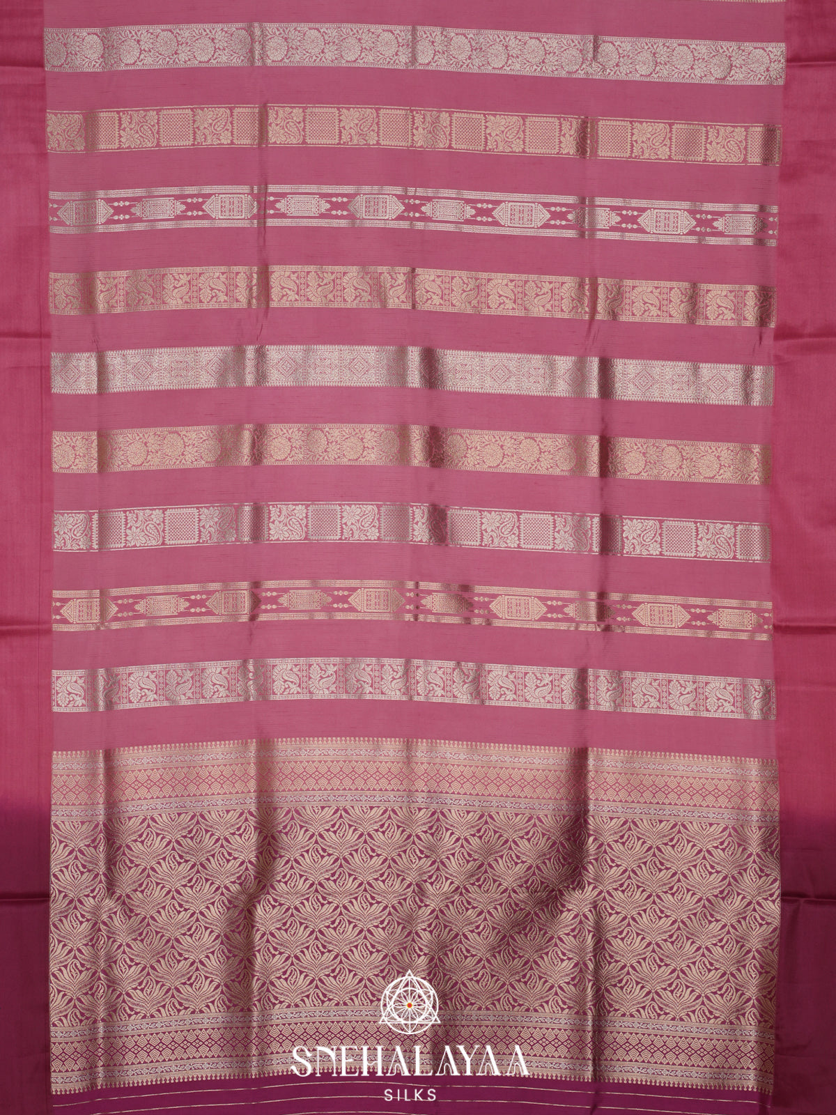 Mauve Banaras Silk Saree
