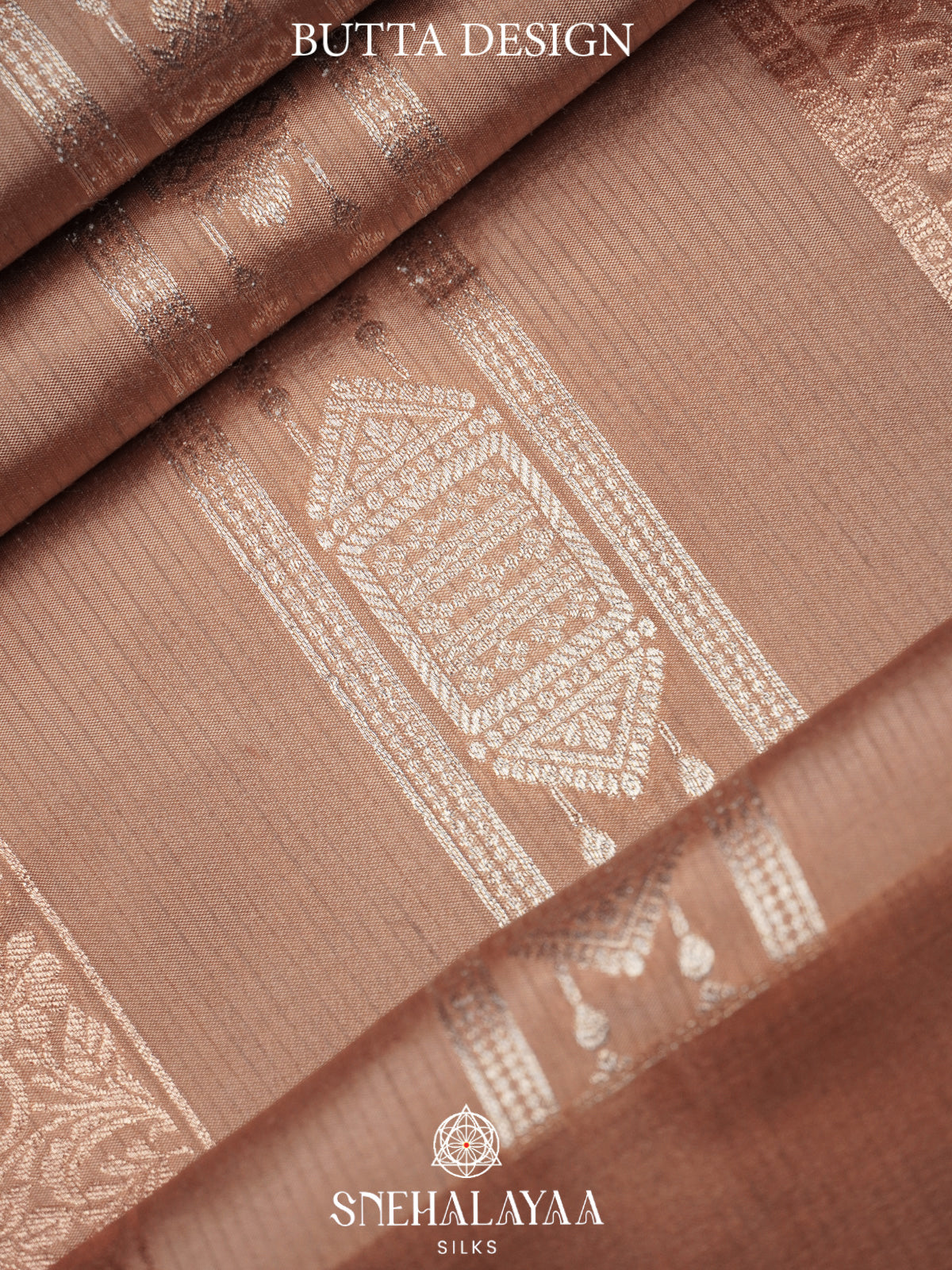Beige Banaras Silk Saree