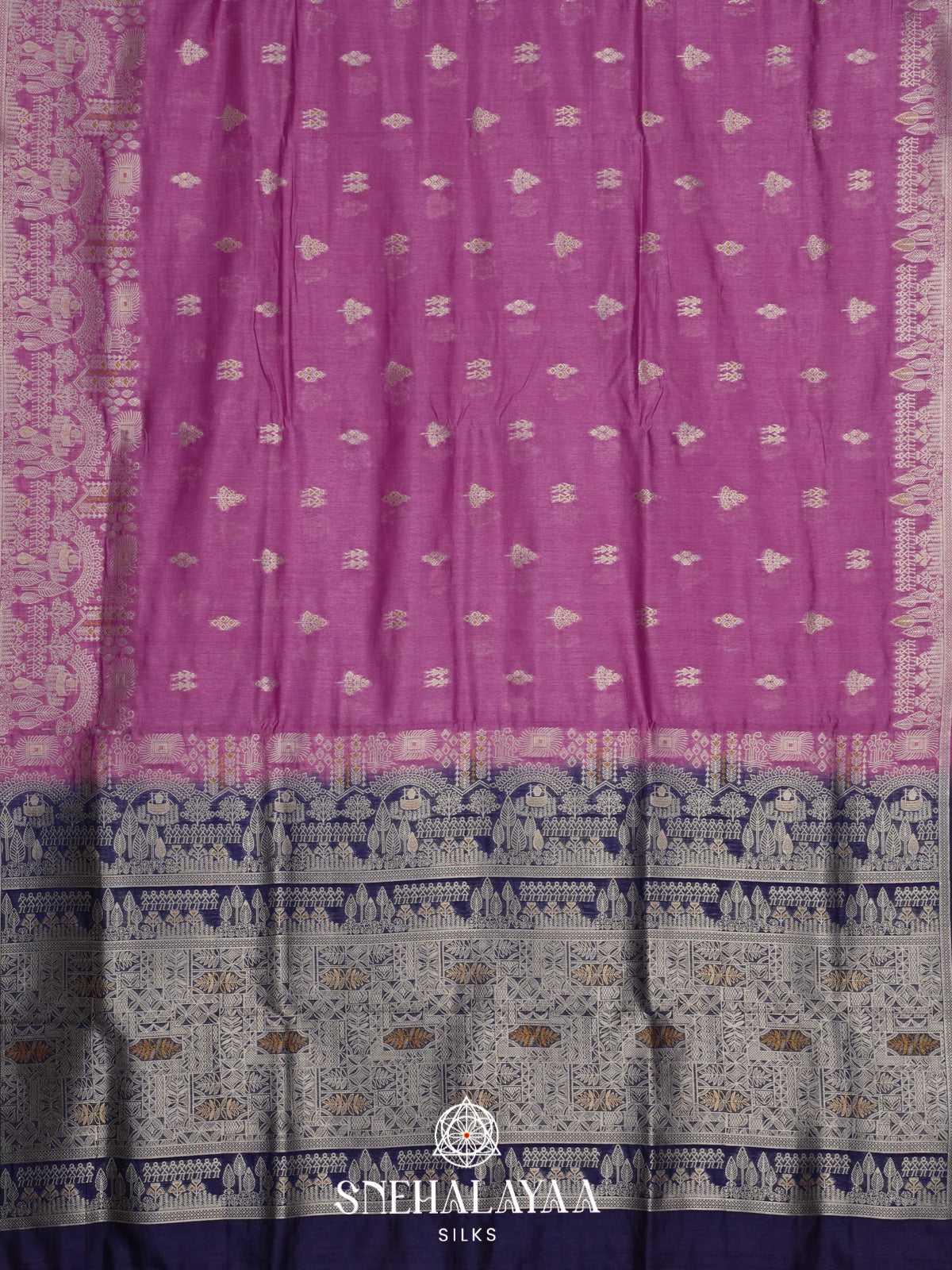 Lavender Raw Silk Saree
