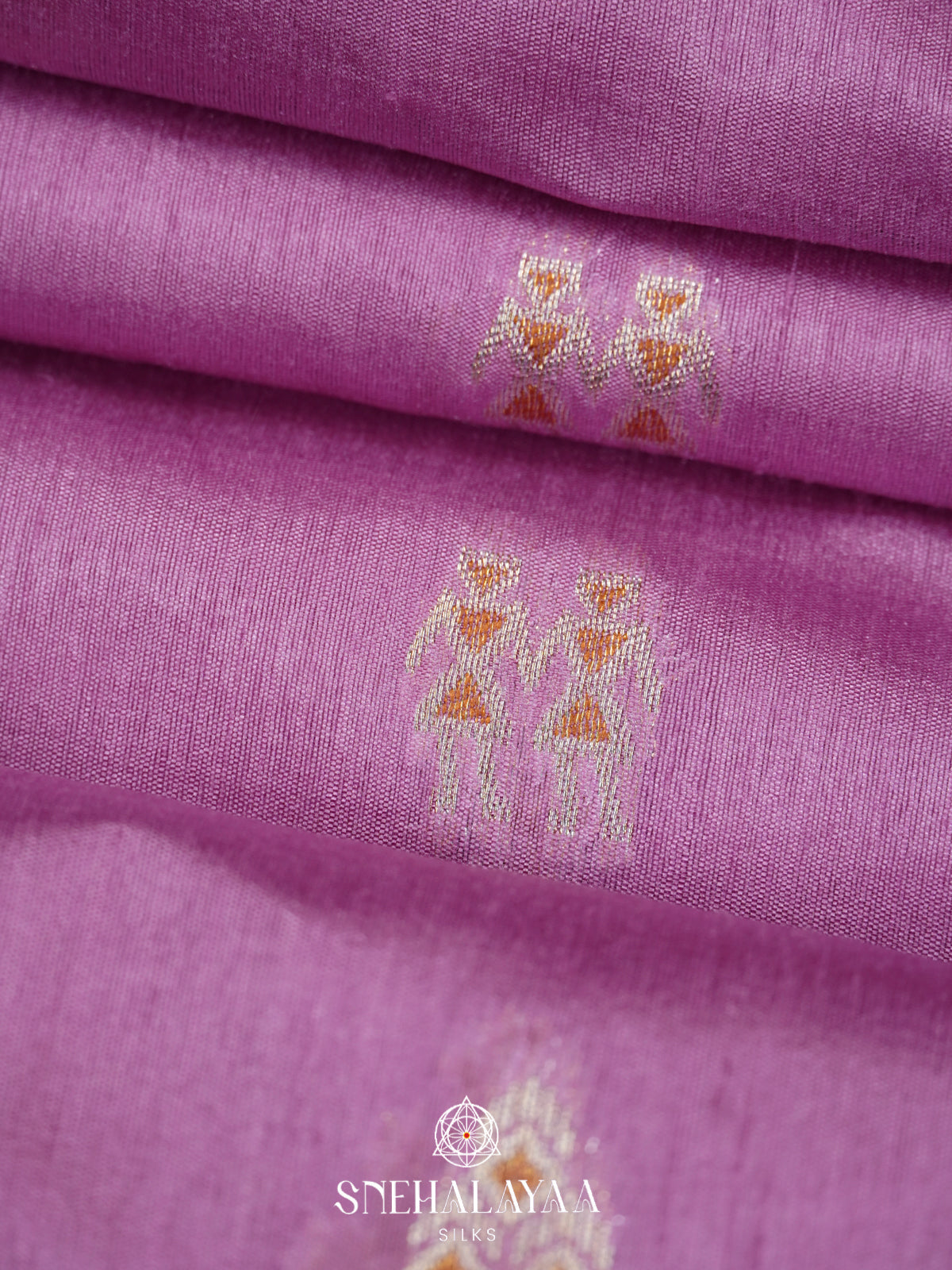 Lavender Raw Silk Saree