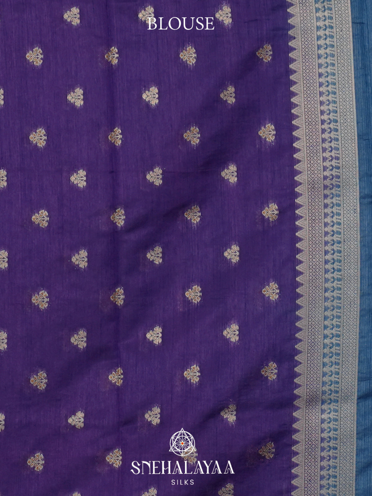 Ink Blue Raw Silk Saree