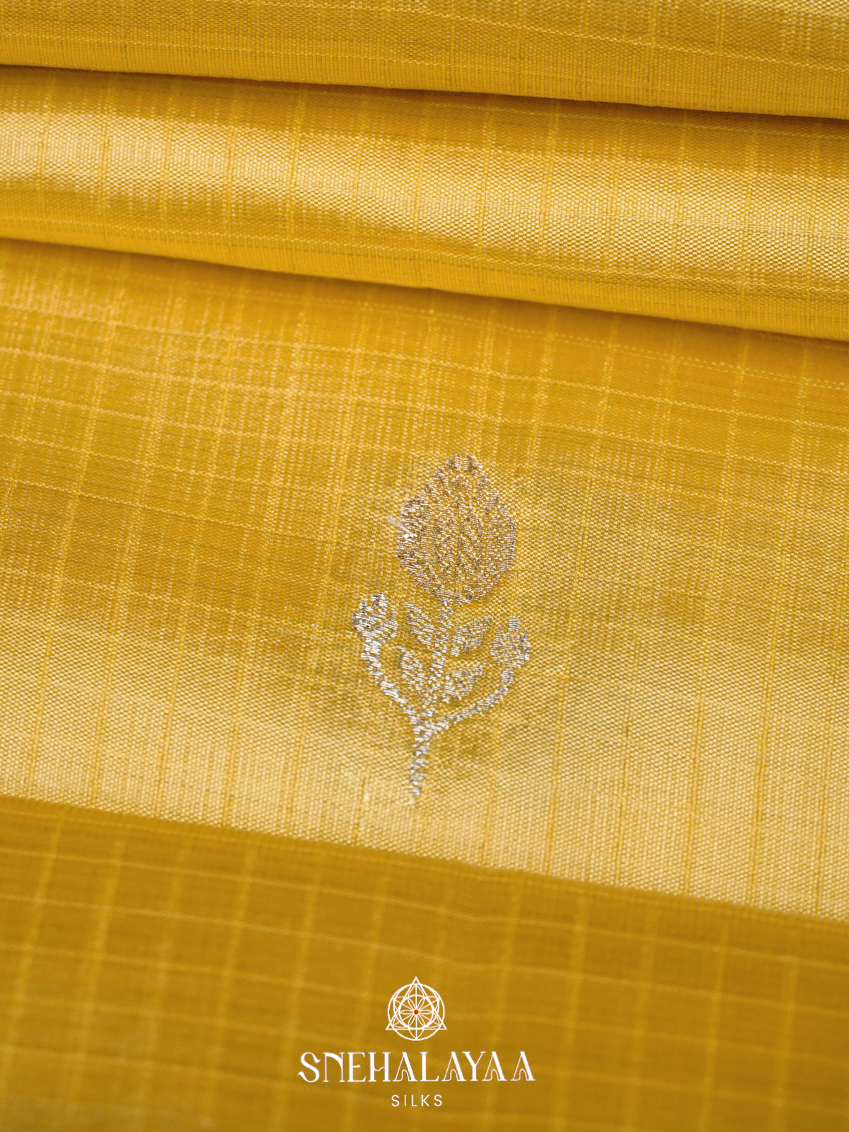Yellow Raw Silk Saree