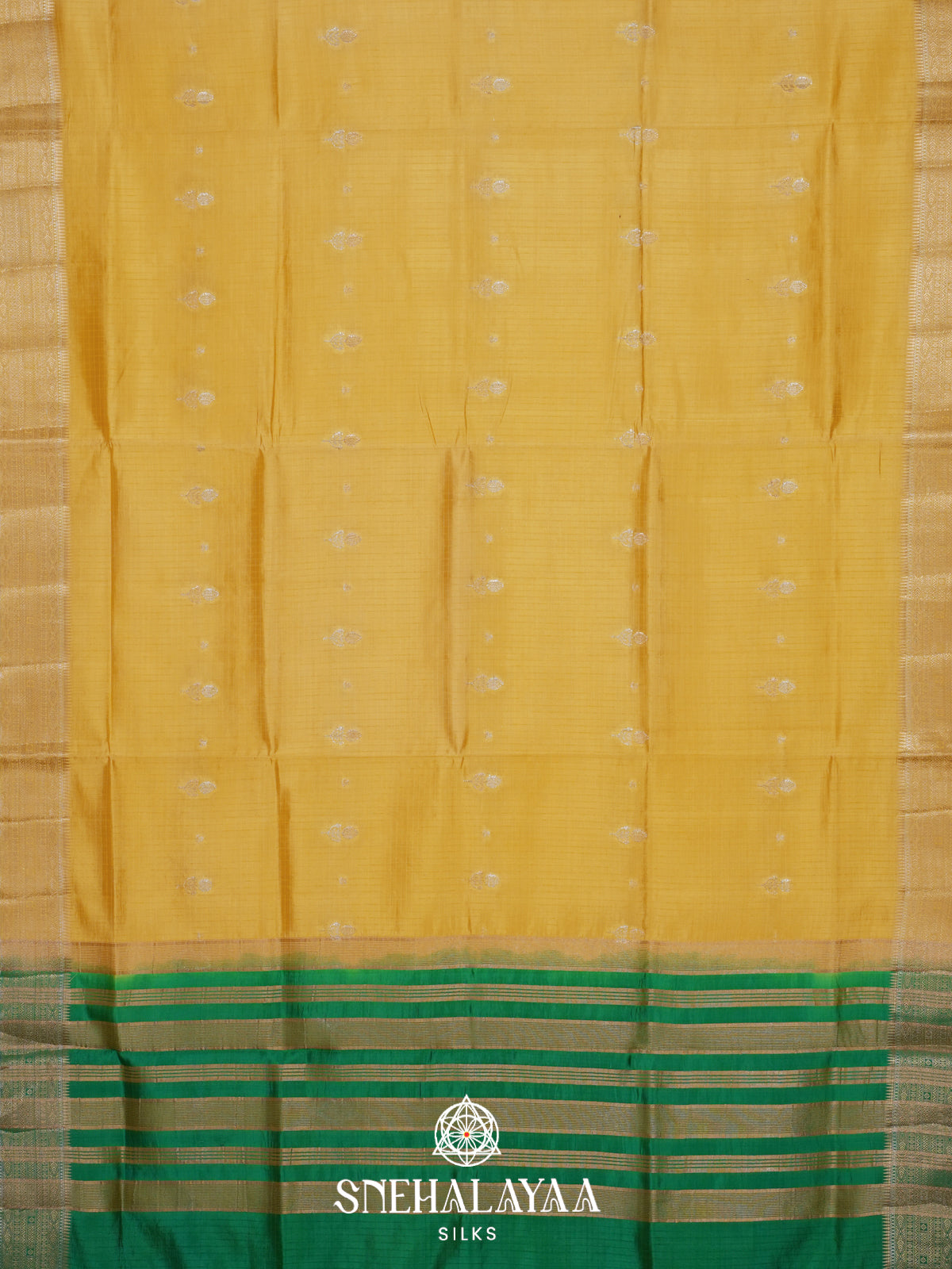 Yellow Raw Silk Saree