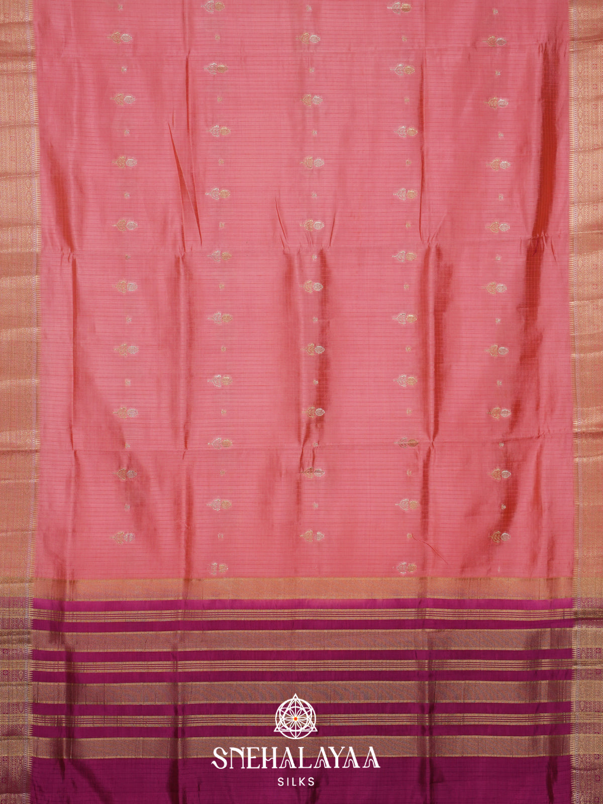 Pink Raw Silk Saree