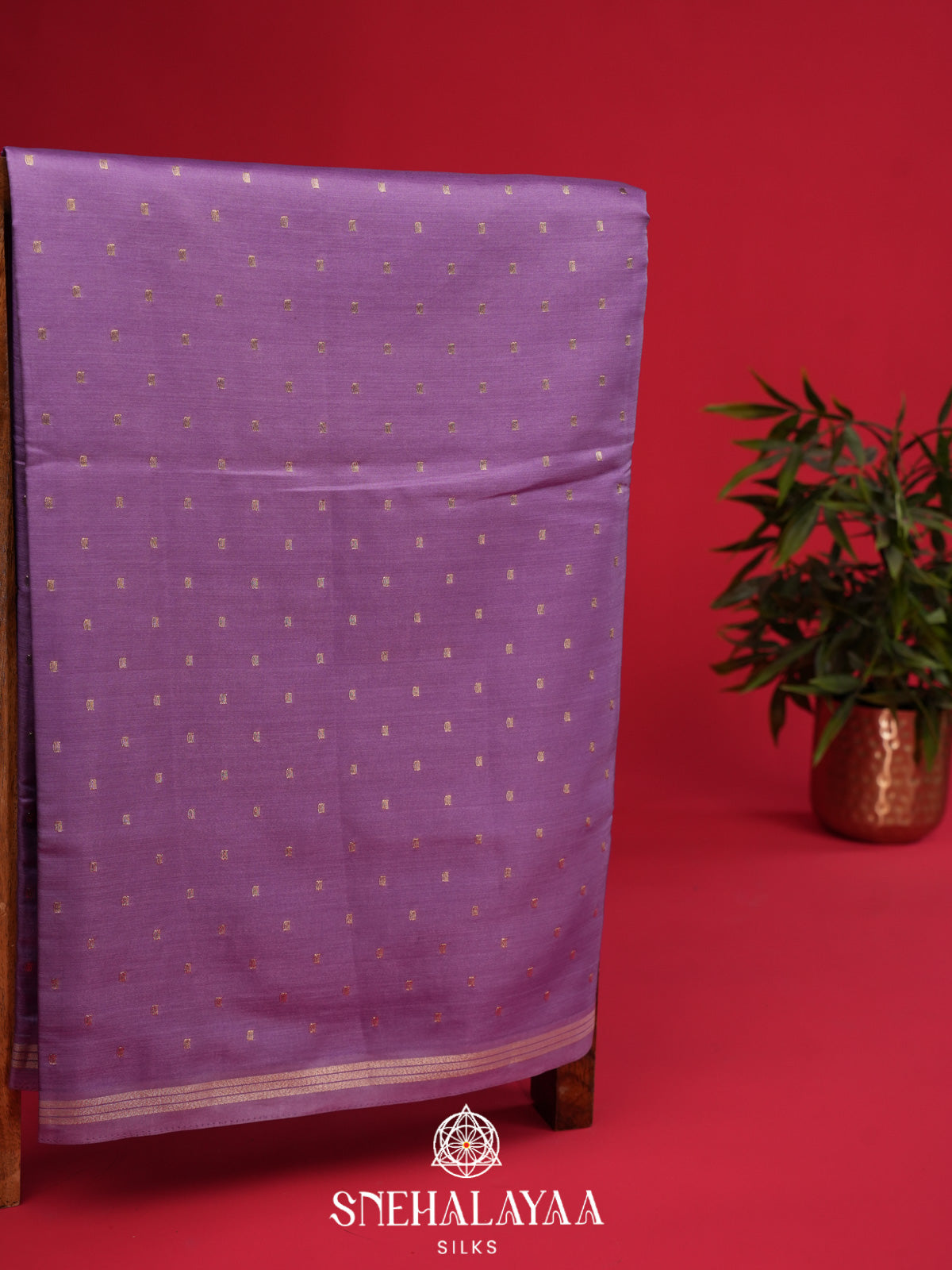 Lilac Banaras Silk Saree