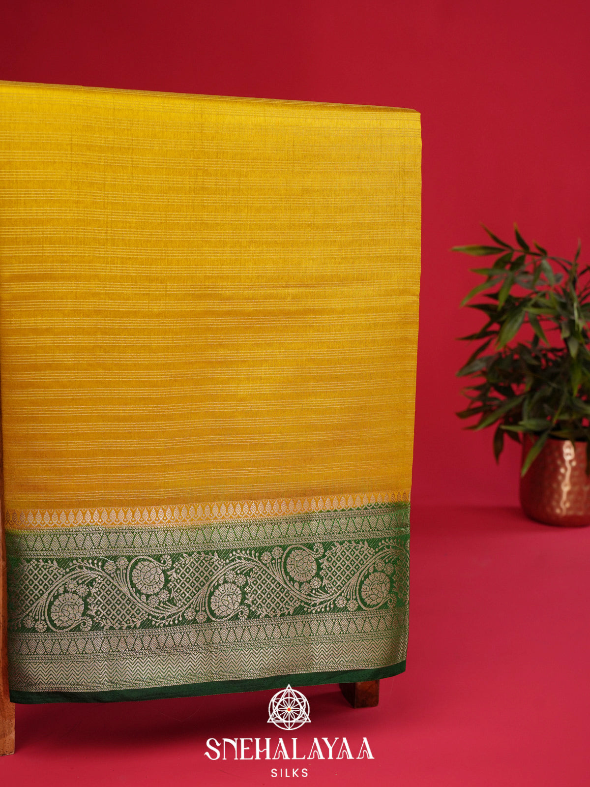 Yellow Banaras Silk Saree