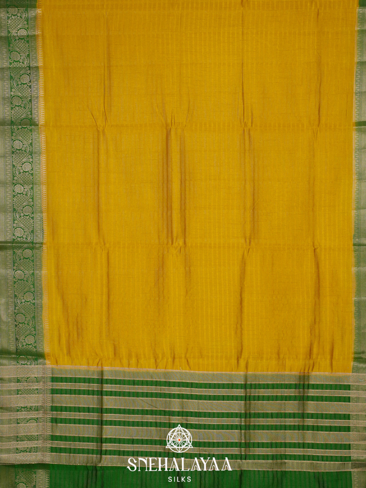 Yellow Banaras Silk Saree