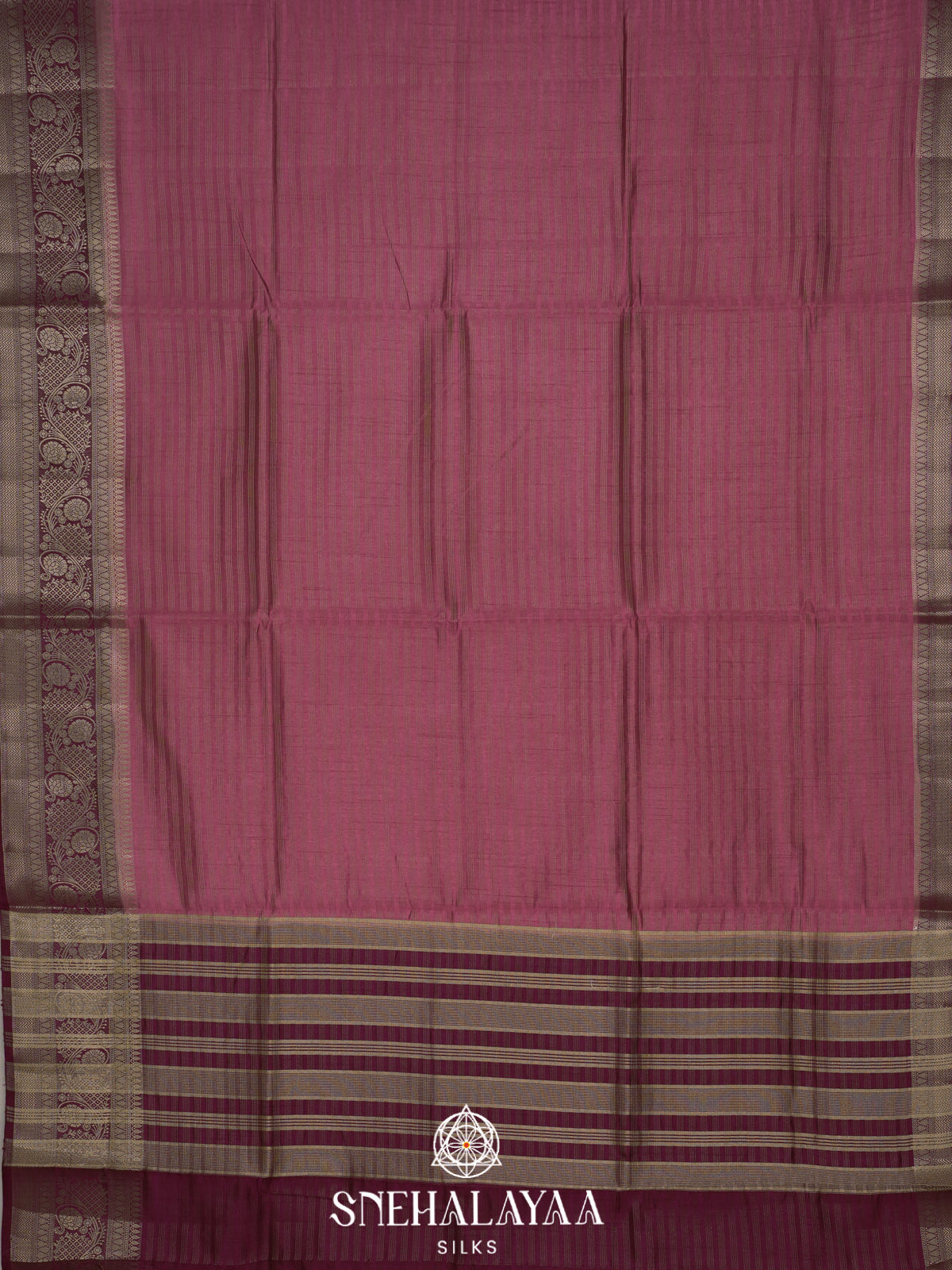 Dusty Mauve Banaras Silk Saree