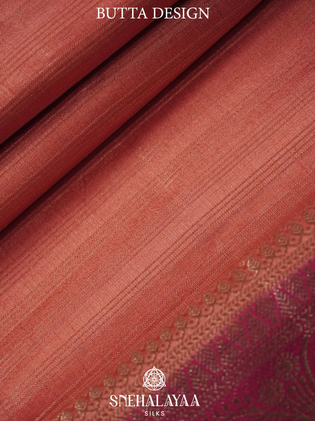 Peach Banaras Silk Saree