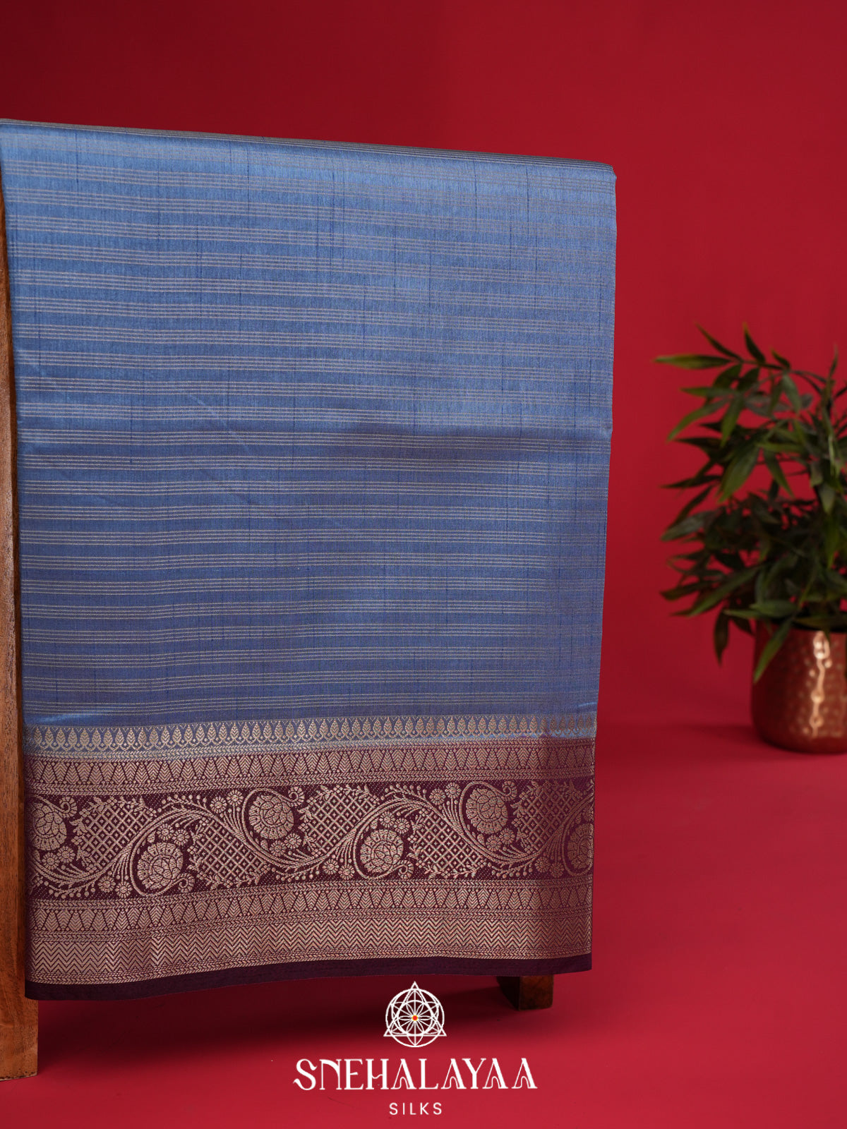 Blue Banaras Silk Saree