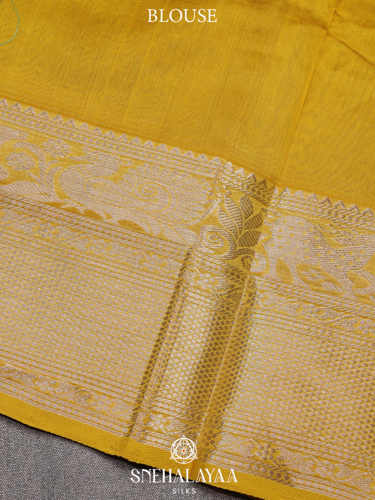 Navy Blue Kuppadam Silk Cotton Saree with Zari Border