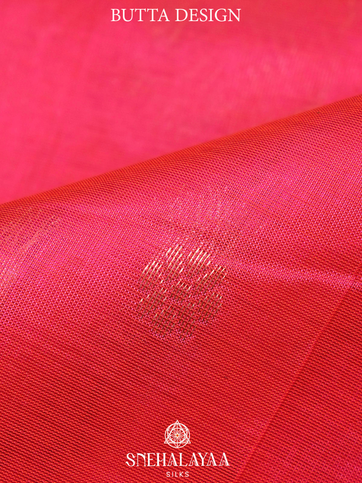 Coral Pink Kuppadam Silk Cotton Saree with Golden Zari Border