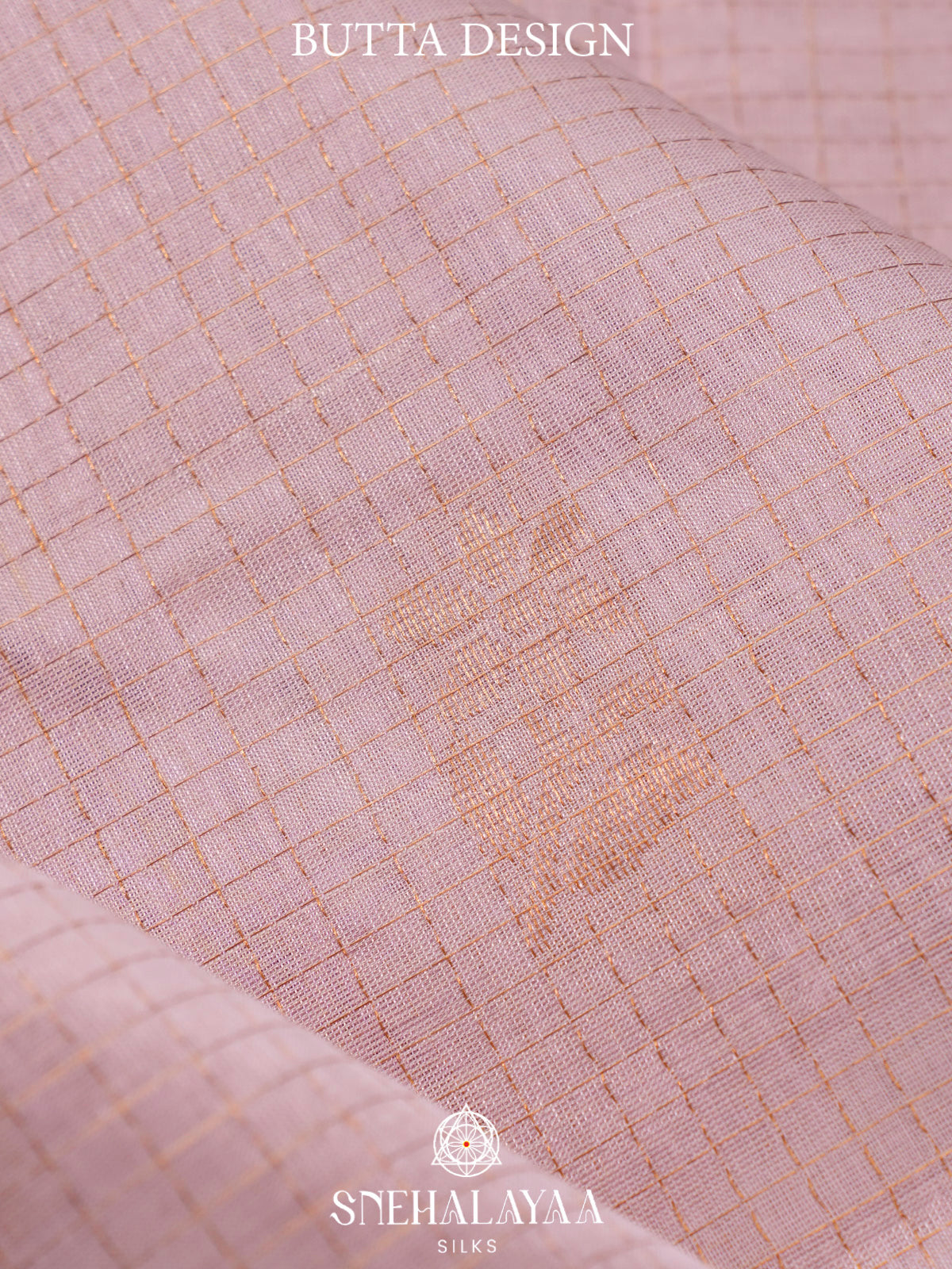 Pale Pink Kuppadam Silk Cotton Saree with Purple Zari Border