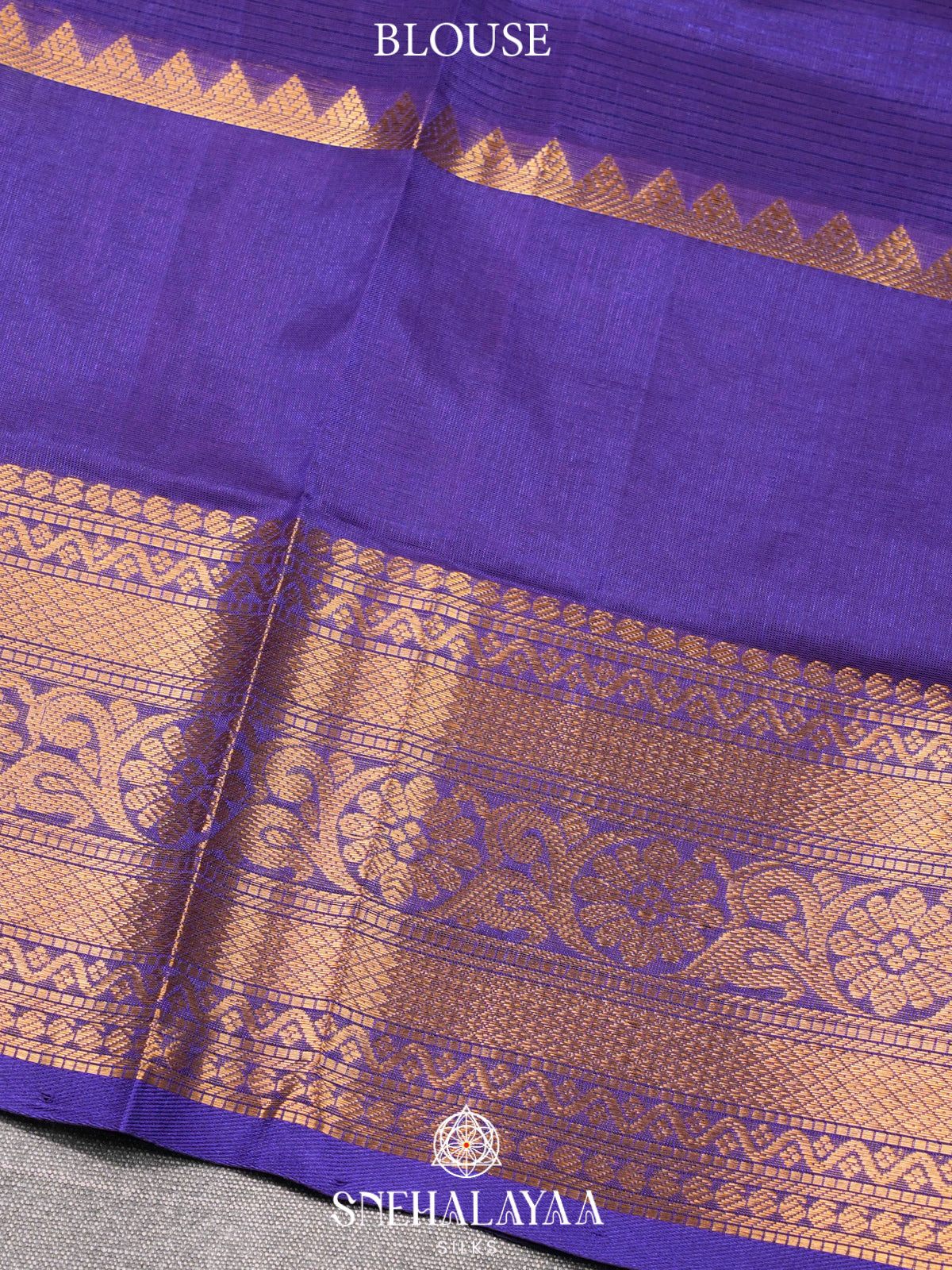 Pink Kuppadam Silk Cotton Saree with Purple Floral Zari Border