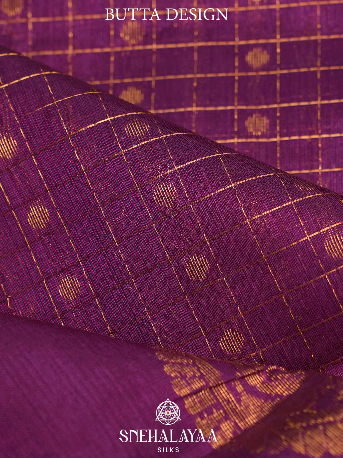 Purple Kuppadam Silk Cotton Saree with Peacock Zari Border