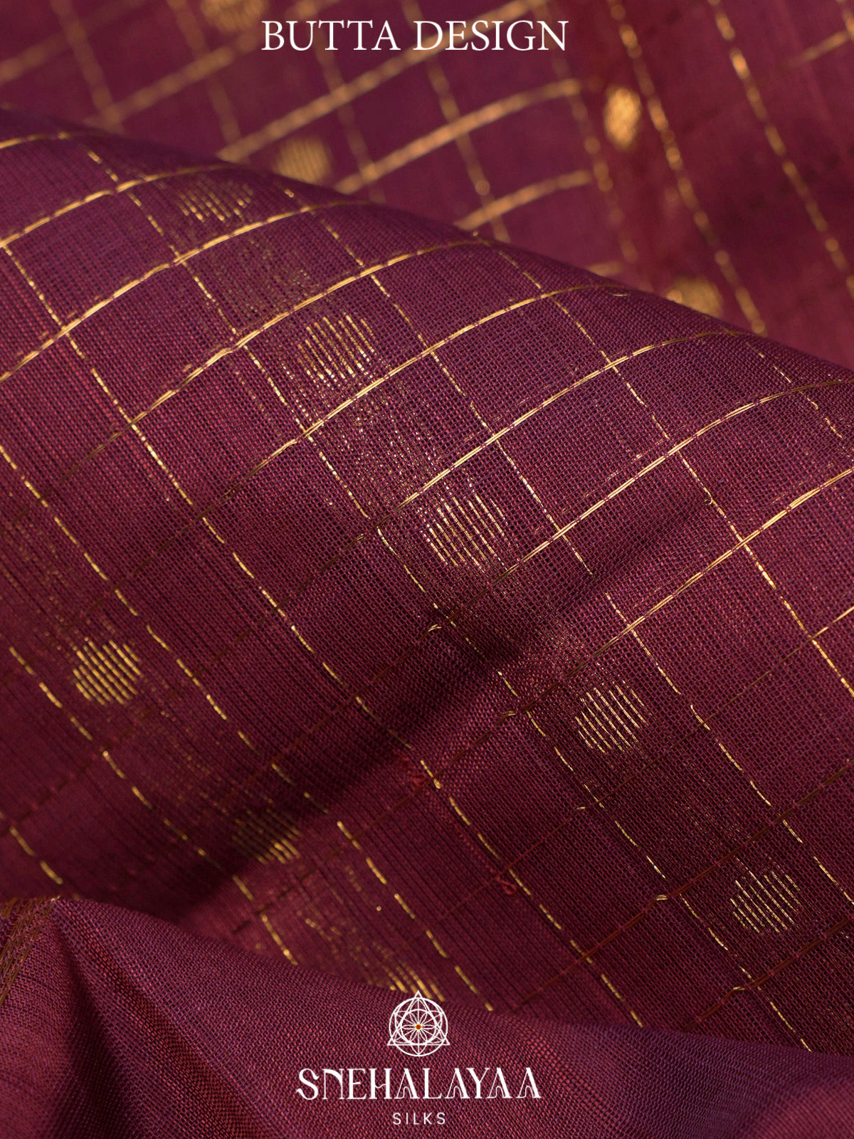 Maroon Kuppadam Silk Cotton Saree with Peacock Zari Border