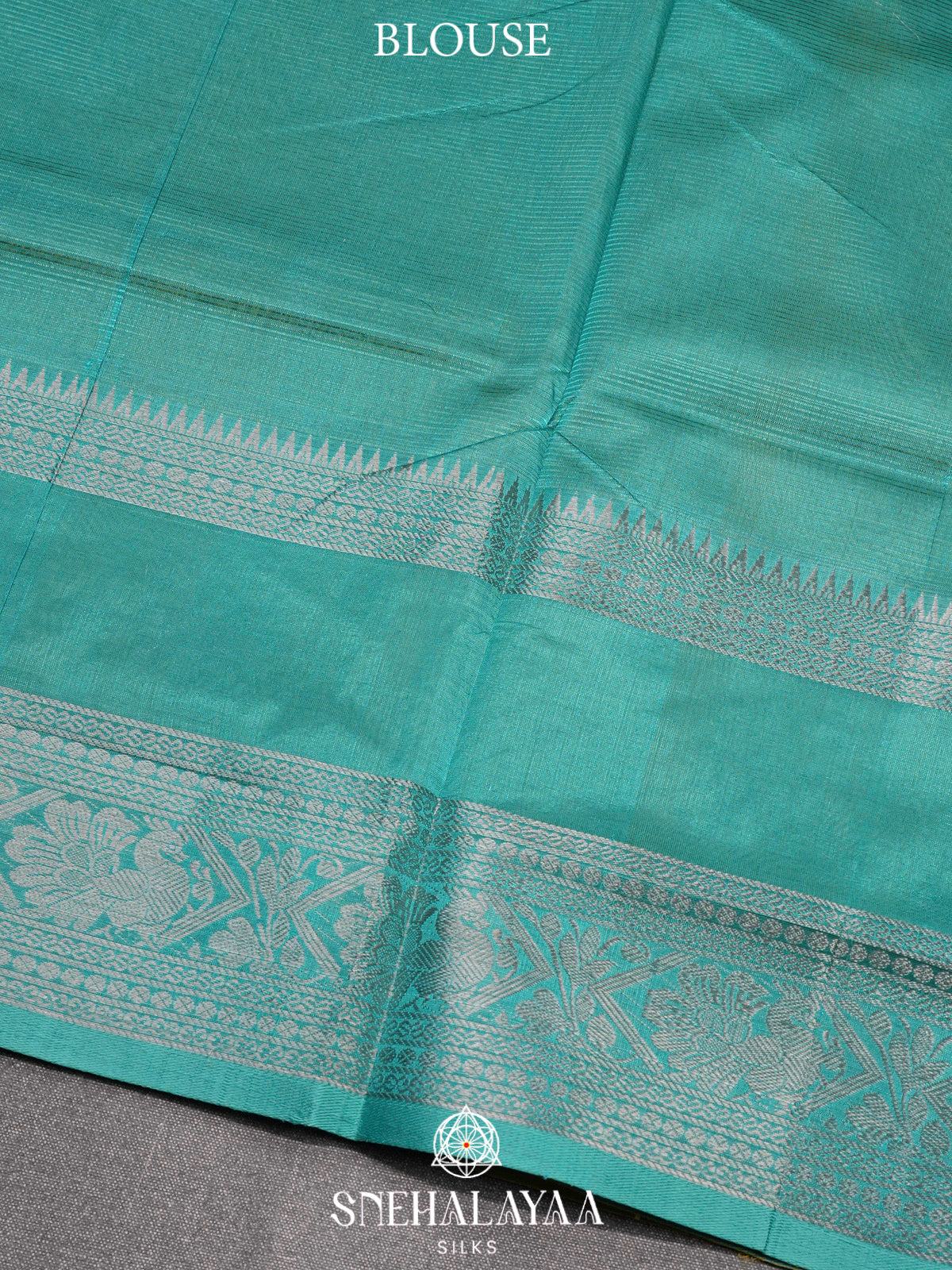 Yellow Kuppadam Silk Cotton Saree with Sea Green Pallu