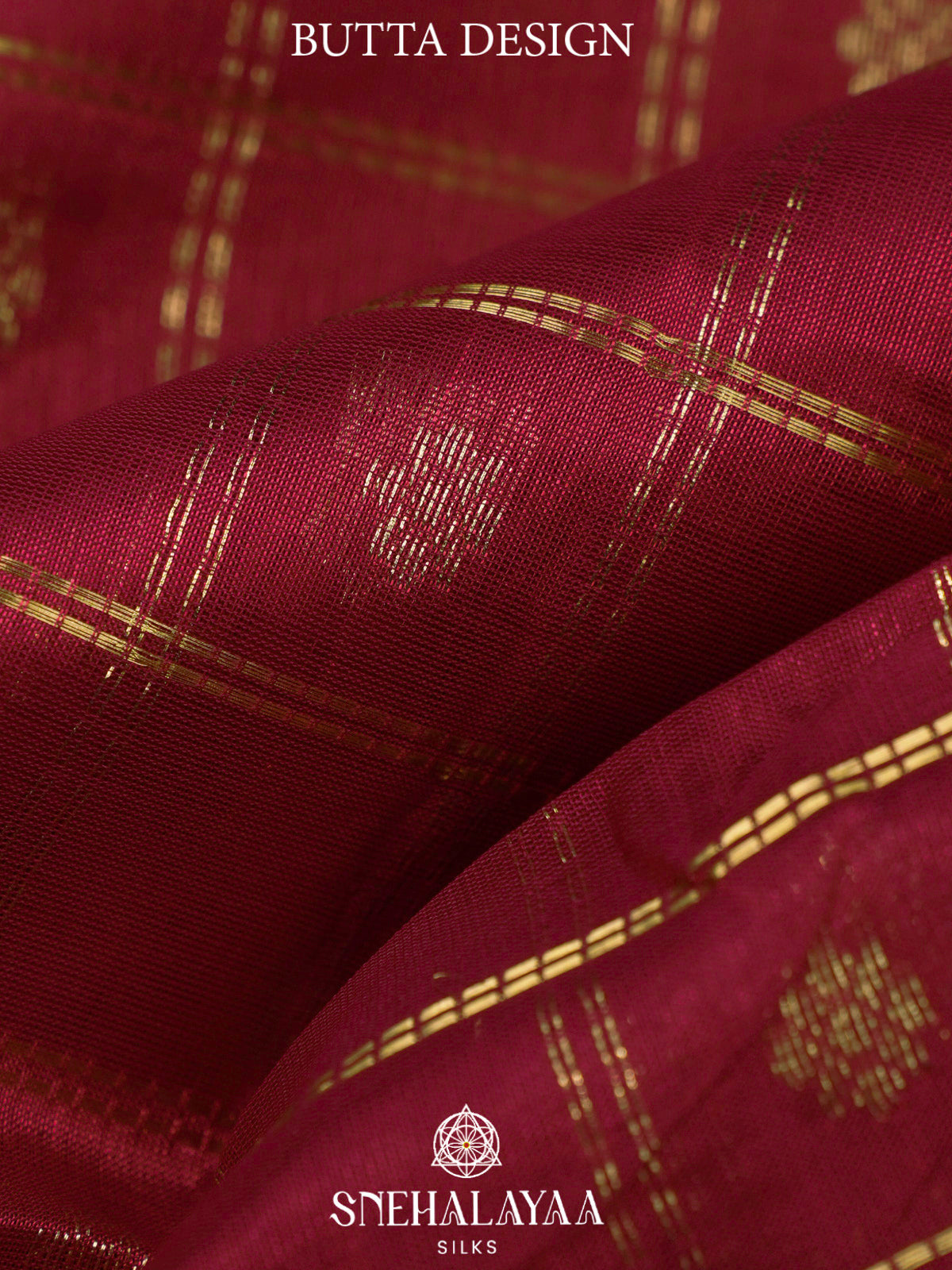 Maroon Kuppadam Silk Cotton Saree with Peacock Zari Border