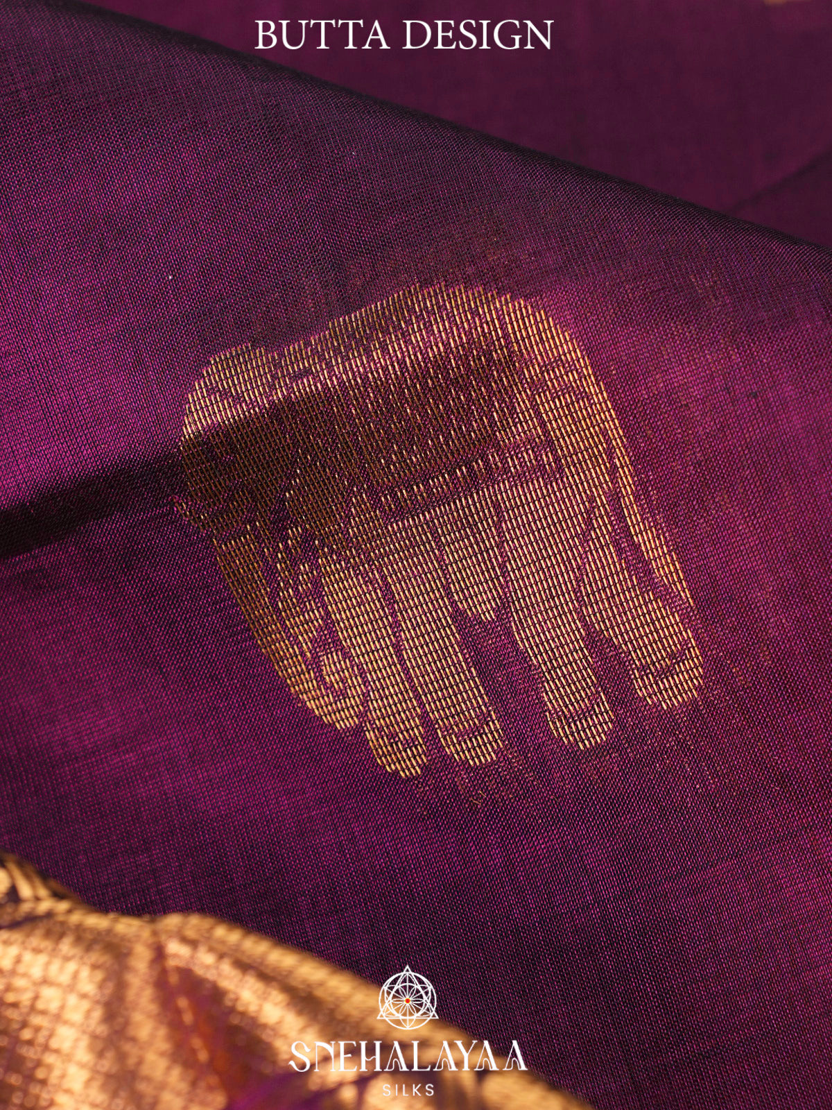 Purple Kuppadam Silk Cotton Saree with Elephant and Peacock Border