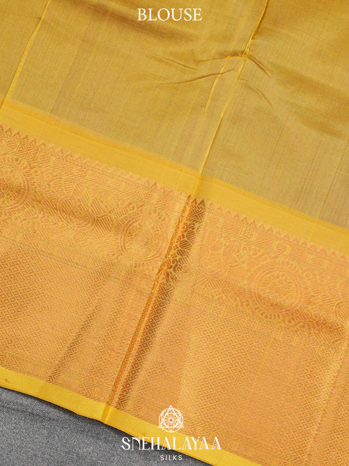 Purple Kuppadam Silk Cotton Saree with Mustard Zari Border