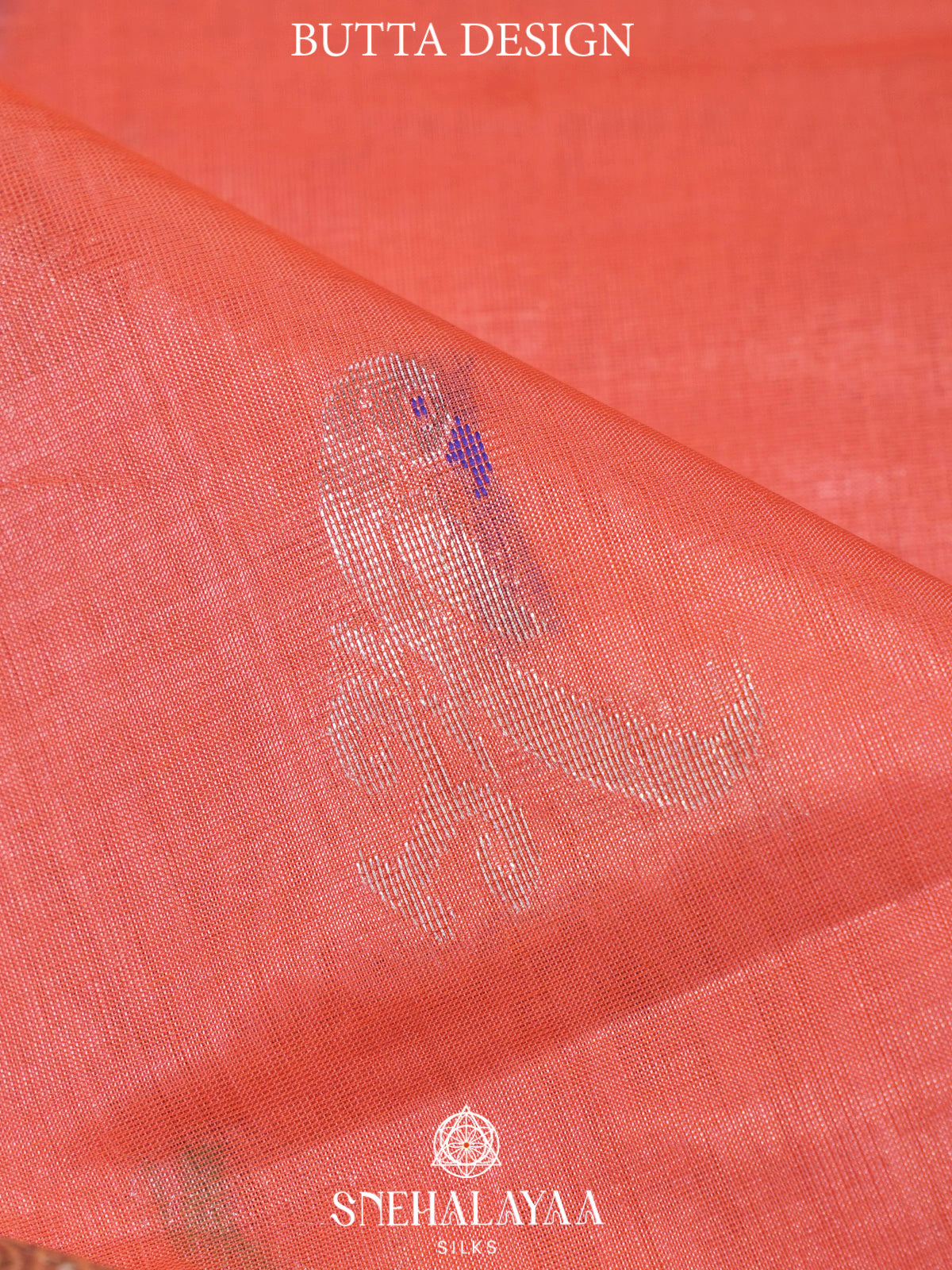 Coral Pink Kuppadam Silk Cotton Saree with Mustard Zari Border