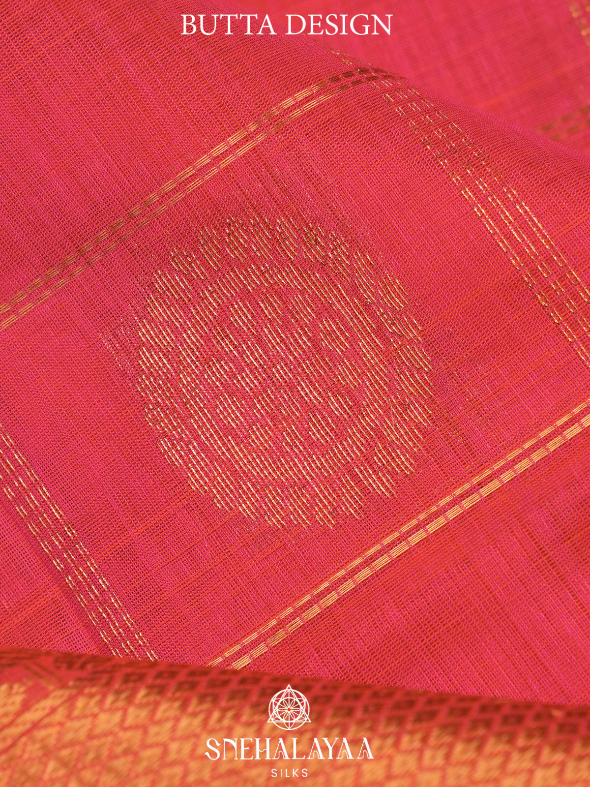 Pink Kuppadam Silk Cotton Saree with Elephant Zari Border