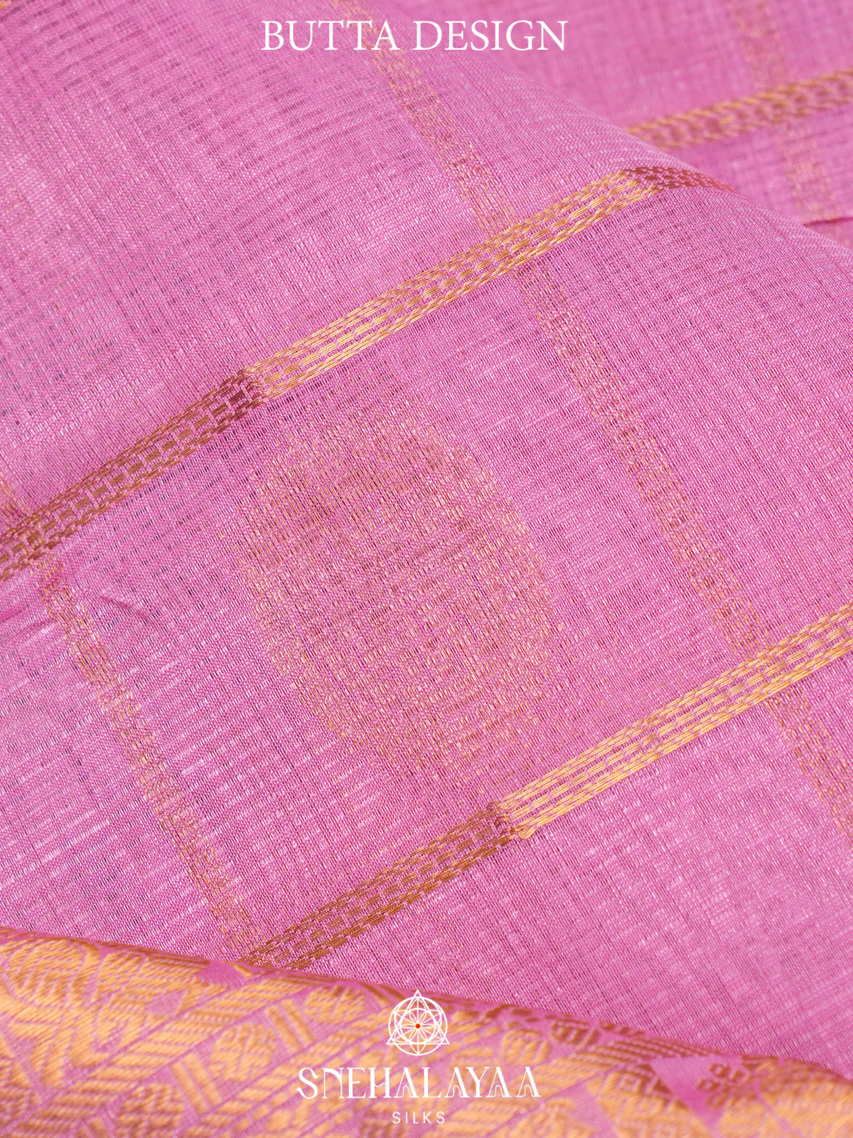 Pink Kuppadam Silk Cotton Saree with Peacock Zari Border