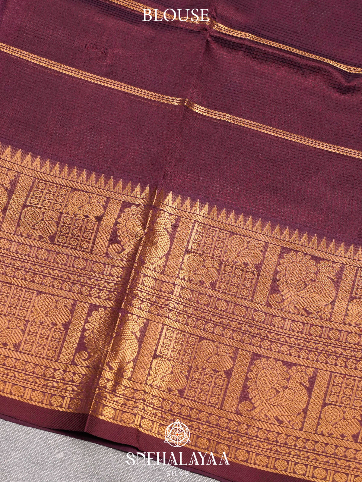 Pink Kuppadam Silk Cotton Saree with Peacock Zari Border