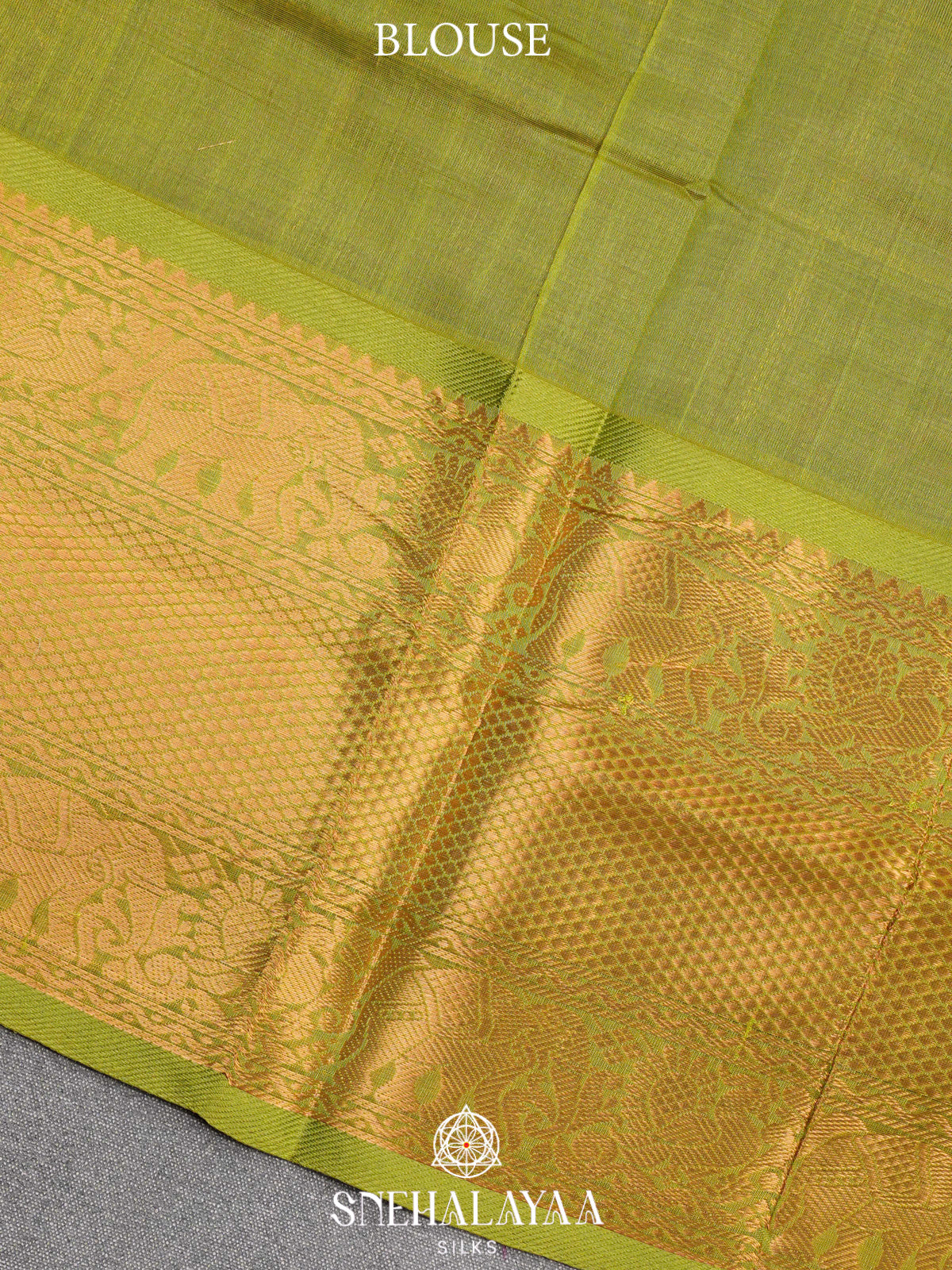 Purple Kuppadam Silk Cotton Saree with Elephant Zari Border